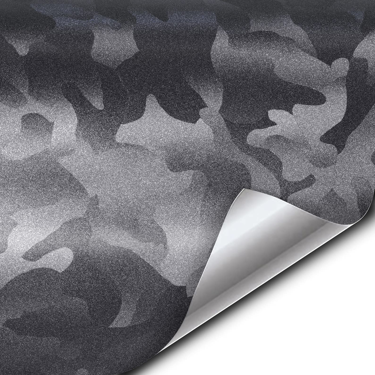 Vvivid+ Stealth Medium Pattern Camouflage Vinyl Wrap Roll (10Ft X 5Ft, Ghost Metal)