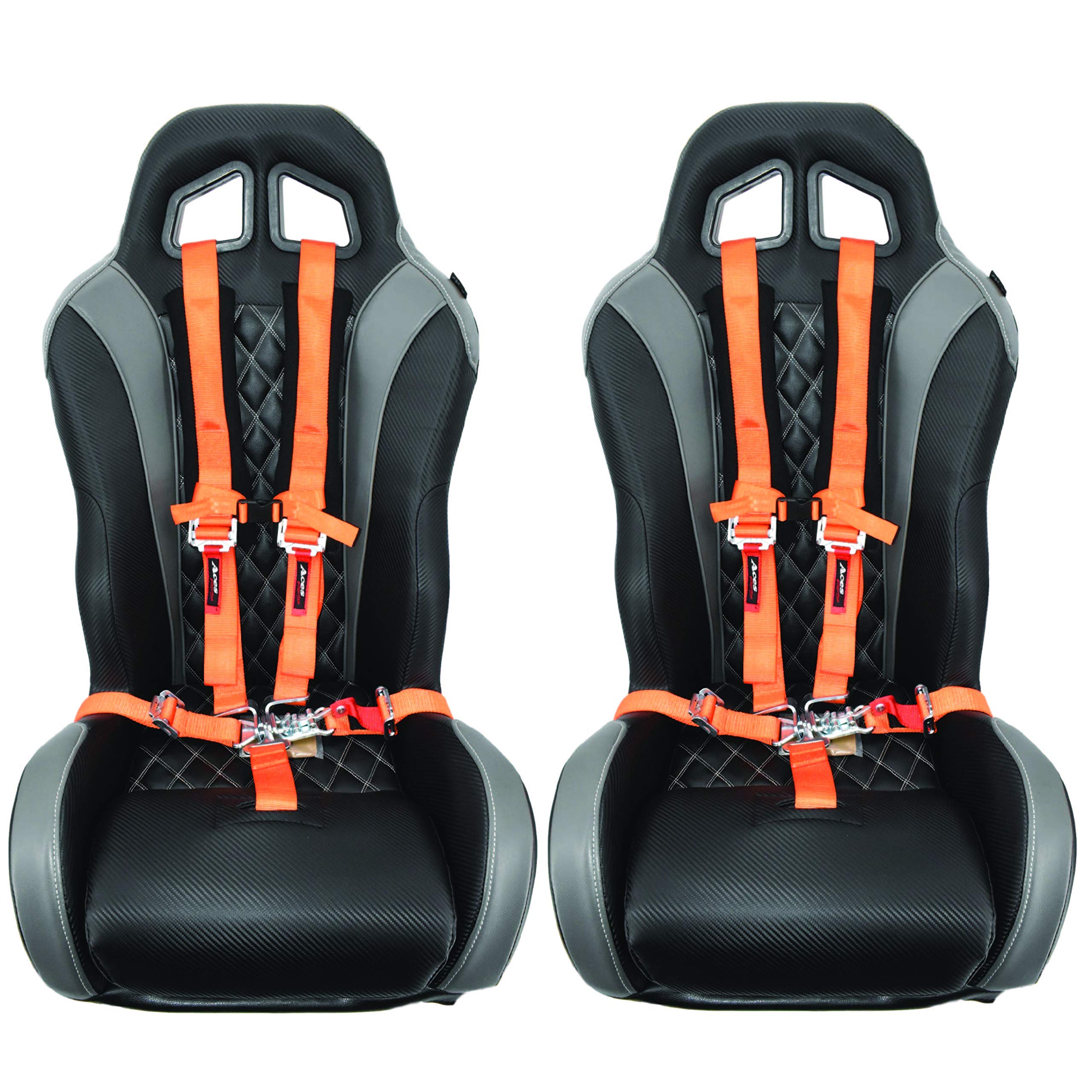 Aces Racing 5 Point Harness With 2 Inch Padding (Orange)