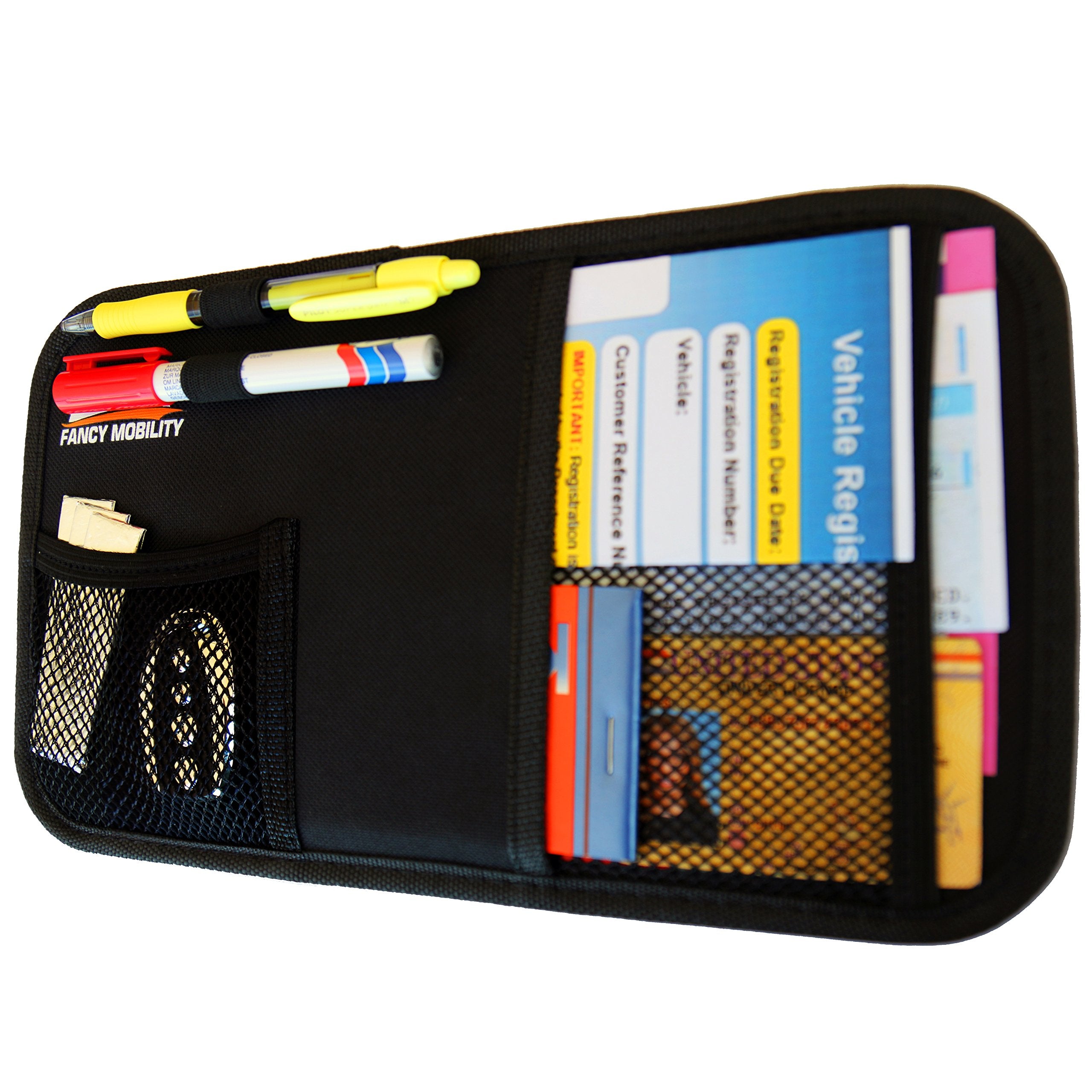 Fancy Mobility Car Sun Visor Organizer - Auto Accessories Document Holder - Car, Truck, Suv Registration & Insurance Storage Pou