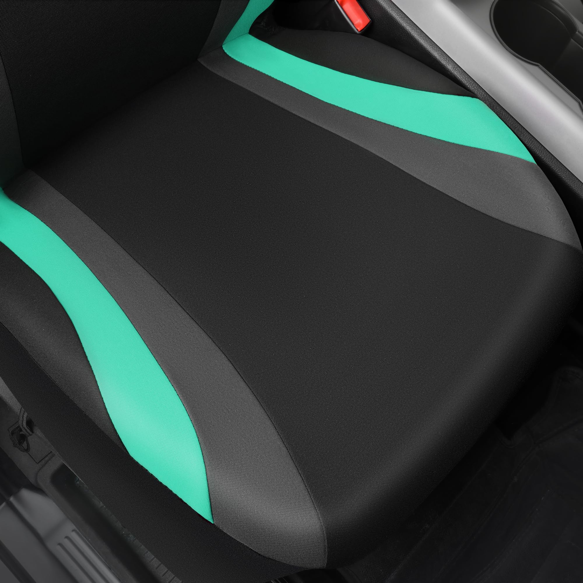 Car Pass Line Rider Sporty Front Seat Covers,Mint Car Seat Covers Two Front Seats Only For Cute Women Girl, Airbag Compatible,Un