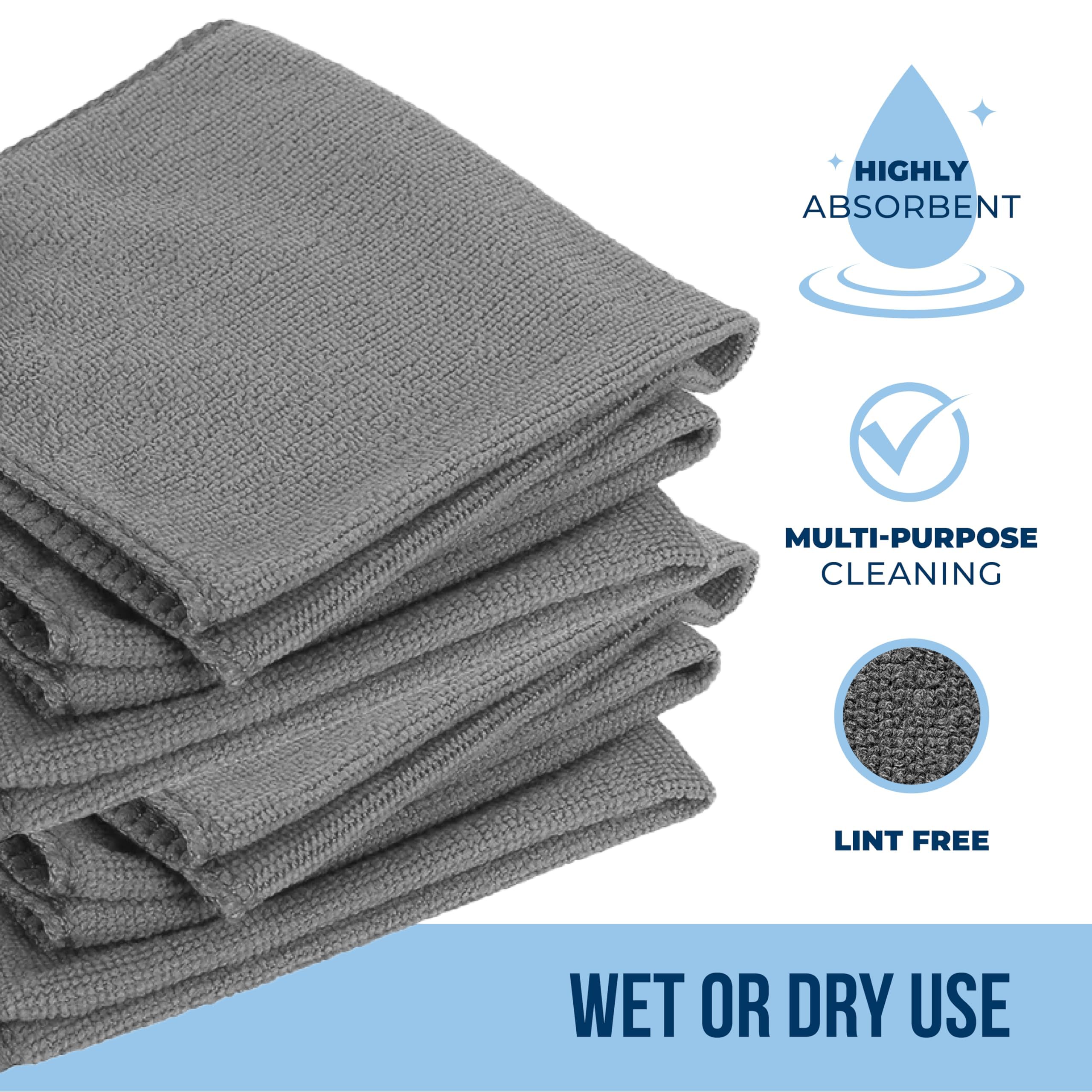 Green Lifestyle Chamois Cloth Microfiber Cleaning Cloth 12 Pack, Borderless Towels Cleaning, Car Microfiber Towel, Drying Car Wa