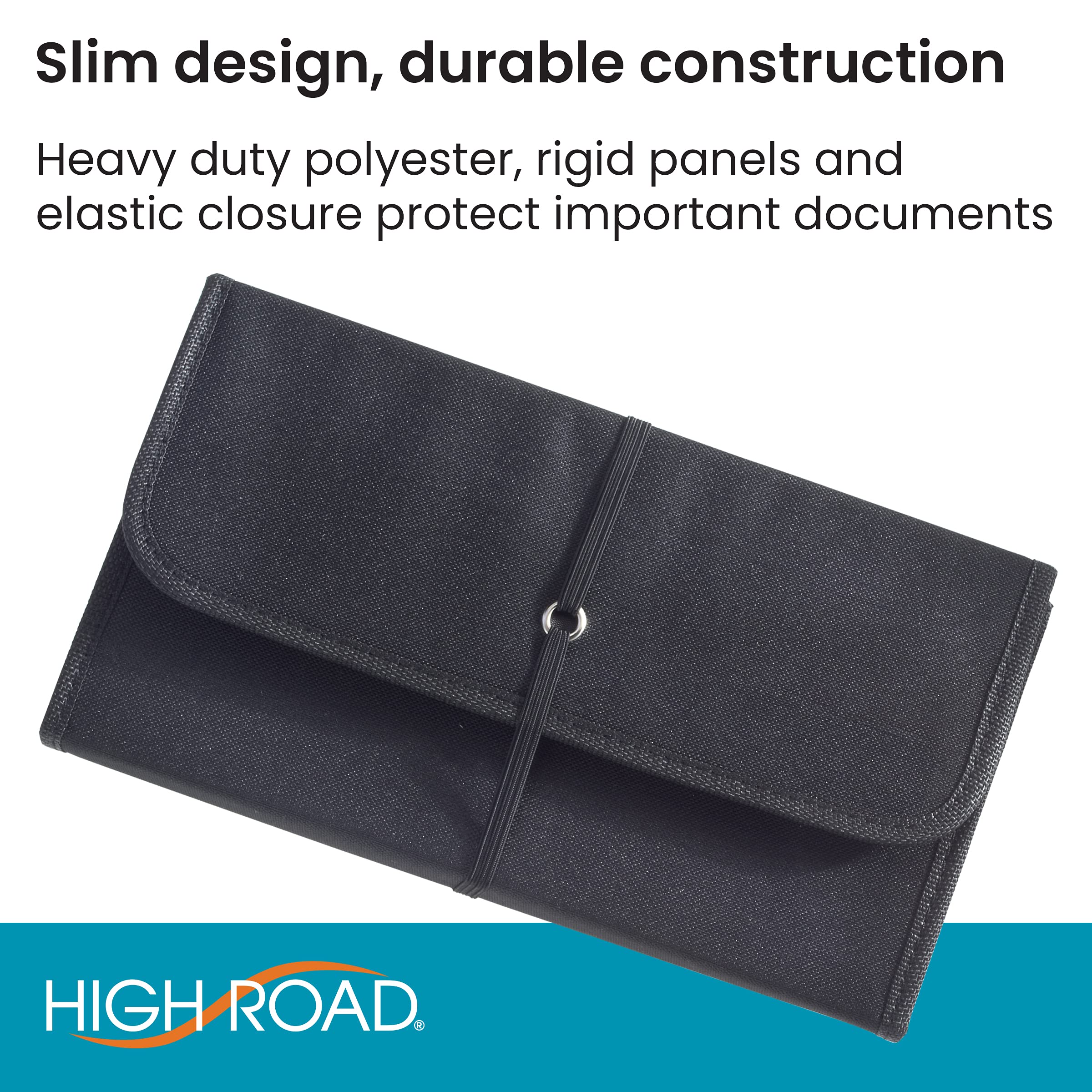 High Road Car Glove Box Organizer - Maintenance Folder For Car Documents - Card Pockets For Insurance And Registration With Rece
