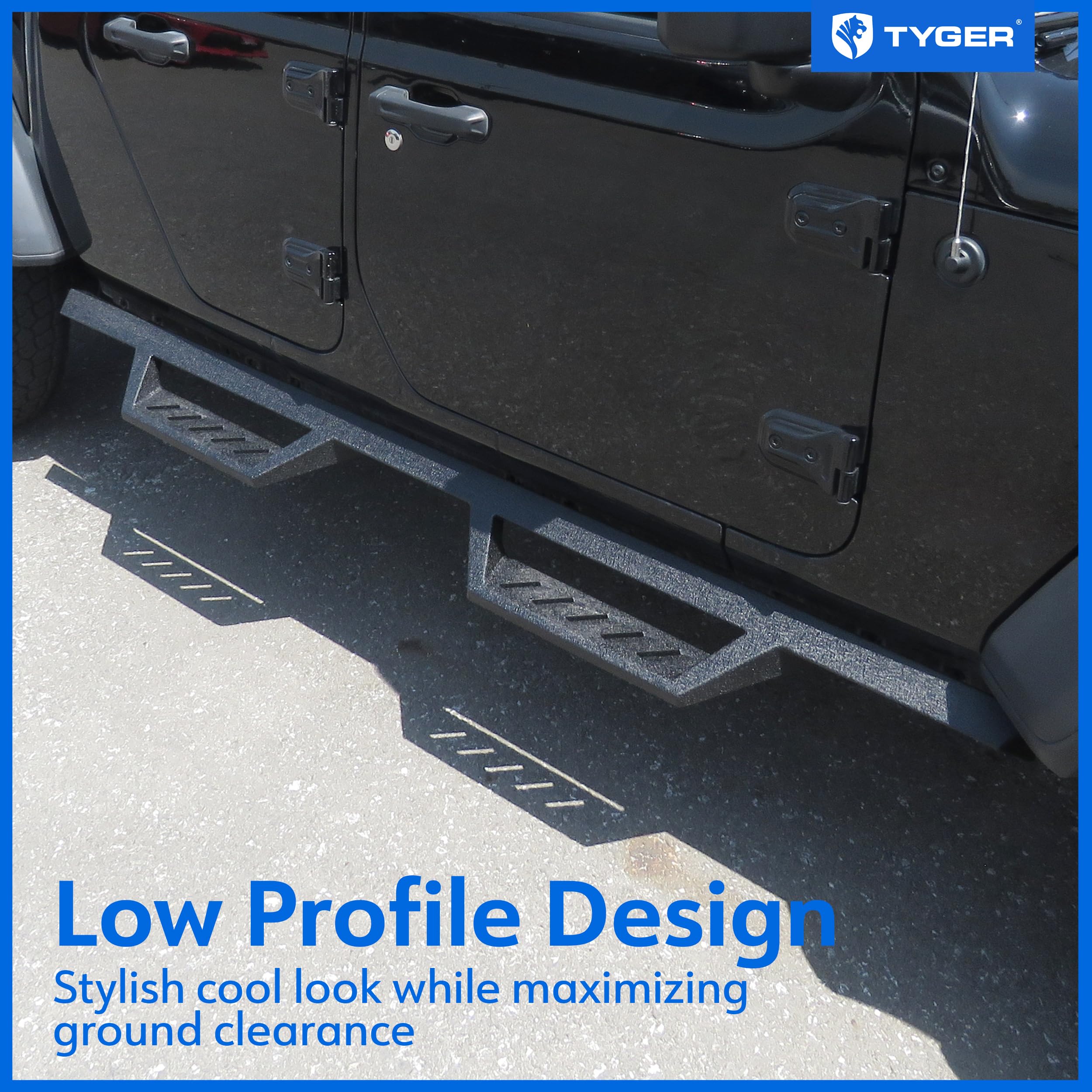 Tyger Auto Landerx Running Board Compatible With 2020-2025 Jeep Gladiator Jt | Tg-Lx3J82378 | Drop Step Side Step Rail Nerf Bars