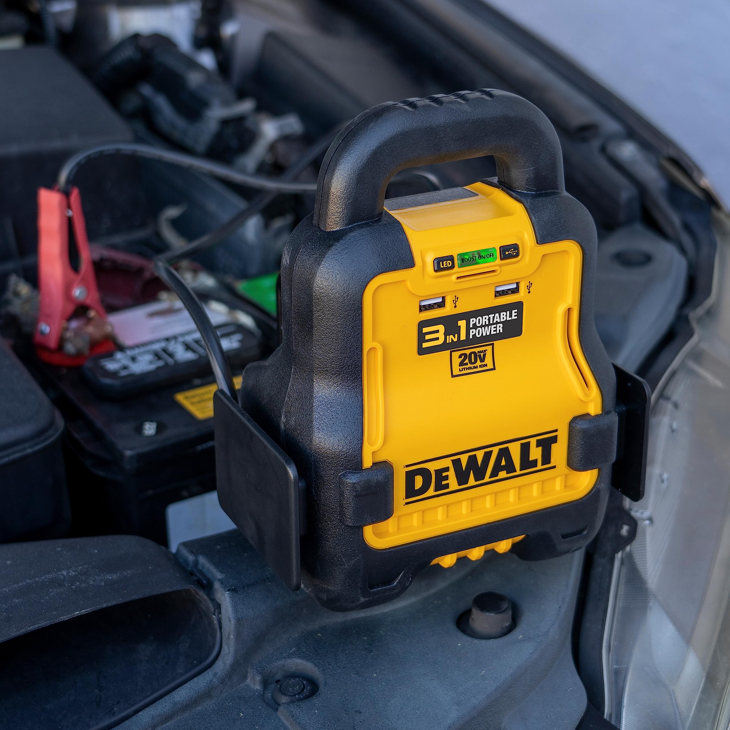 DEWALT DXAE20VBBK Battery Booster with 20V XR 5Ah Lithium-Ion Battery & DCB115 Charger, Yellow