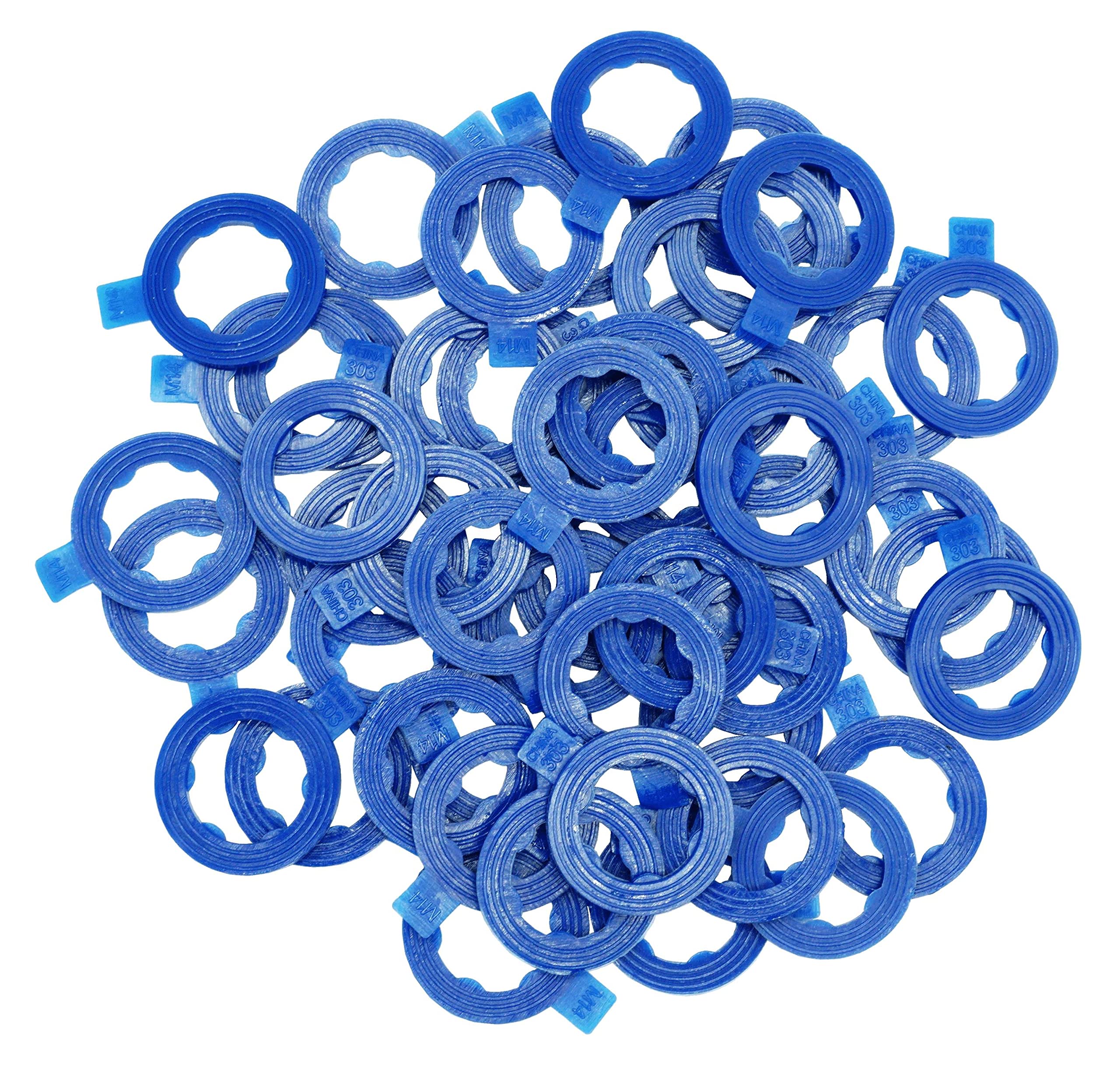 Dsnaduo 50 Pcs Nylon Rib Drain Plug Gasket, Fits M14, 1/2Do Replace 097-118, 66303, F0Cz6734A