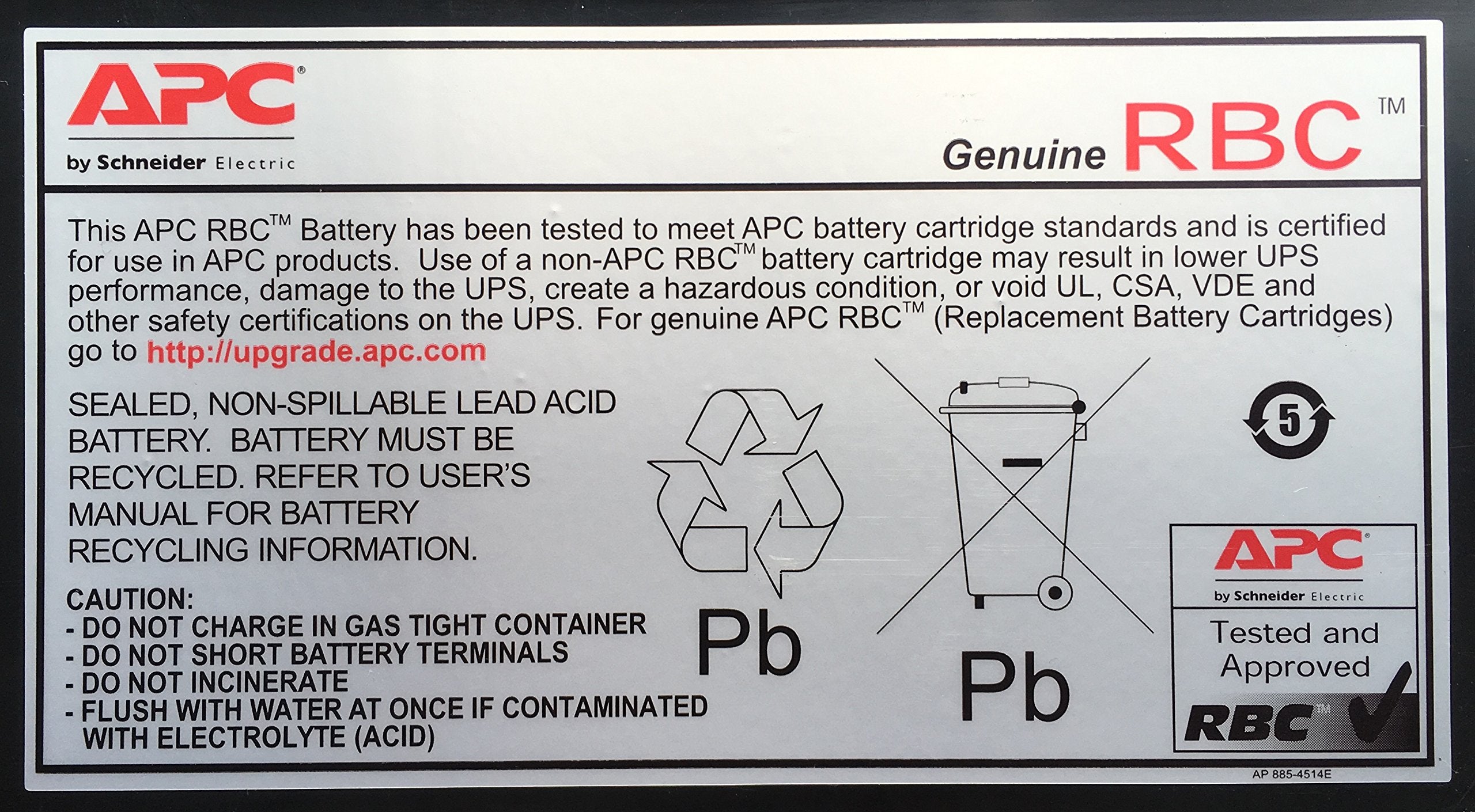 Apc Ups Battery Replacement, Rbc4, For Apc Smart-Ups Models Sc620, Su620Net