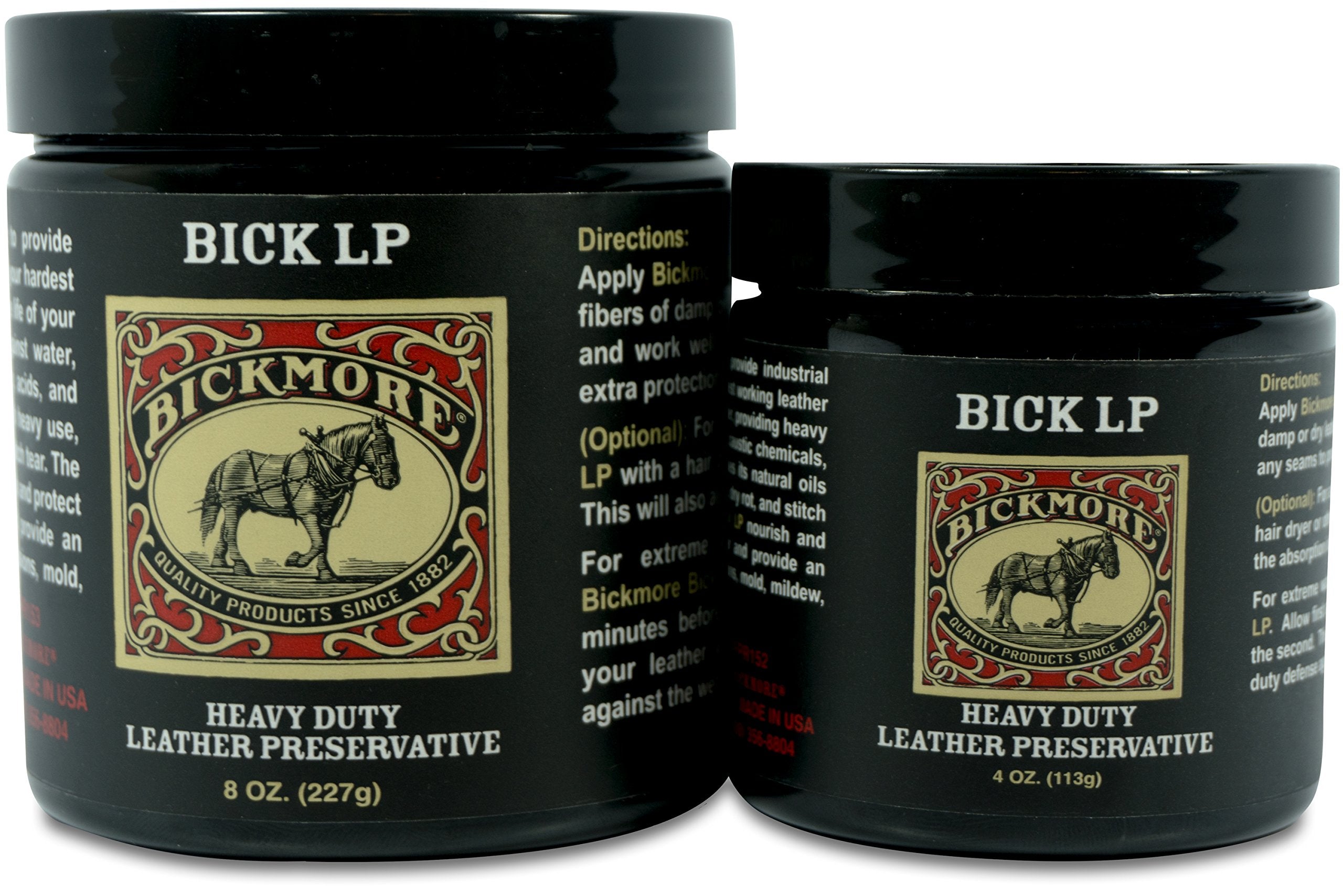 Bickmore Leather Conditioner - Heavy Duty Scratch Repair Balm, 4oz, Made in USA, Preserves and Restores Dry, Cracked Leather
