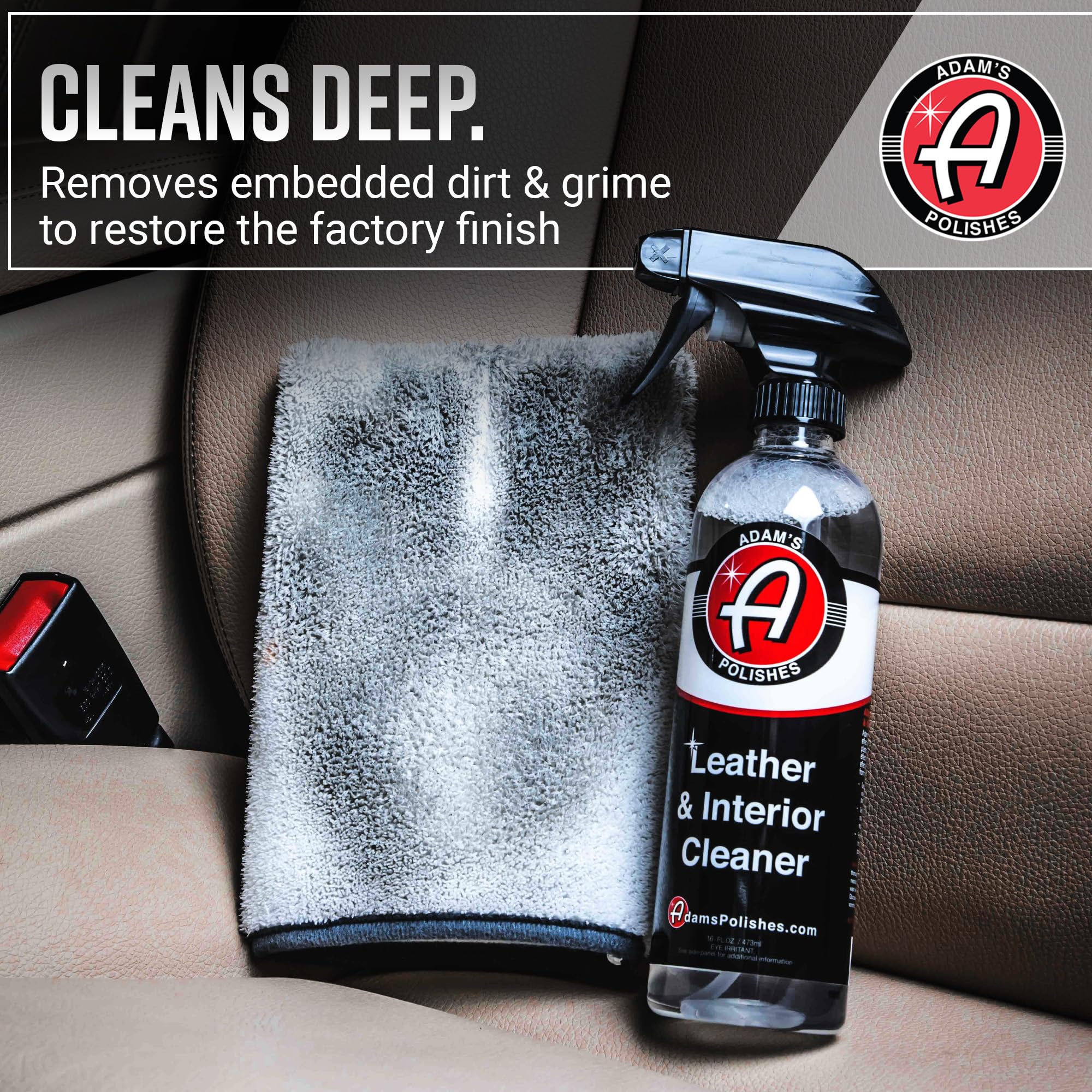 Adam's Leather Care Kit - Cleaner & Conditioner with UV Protection, Light Brown, Model LTHR-BUNDLE