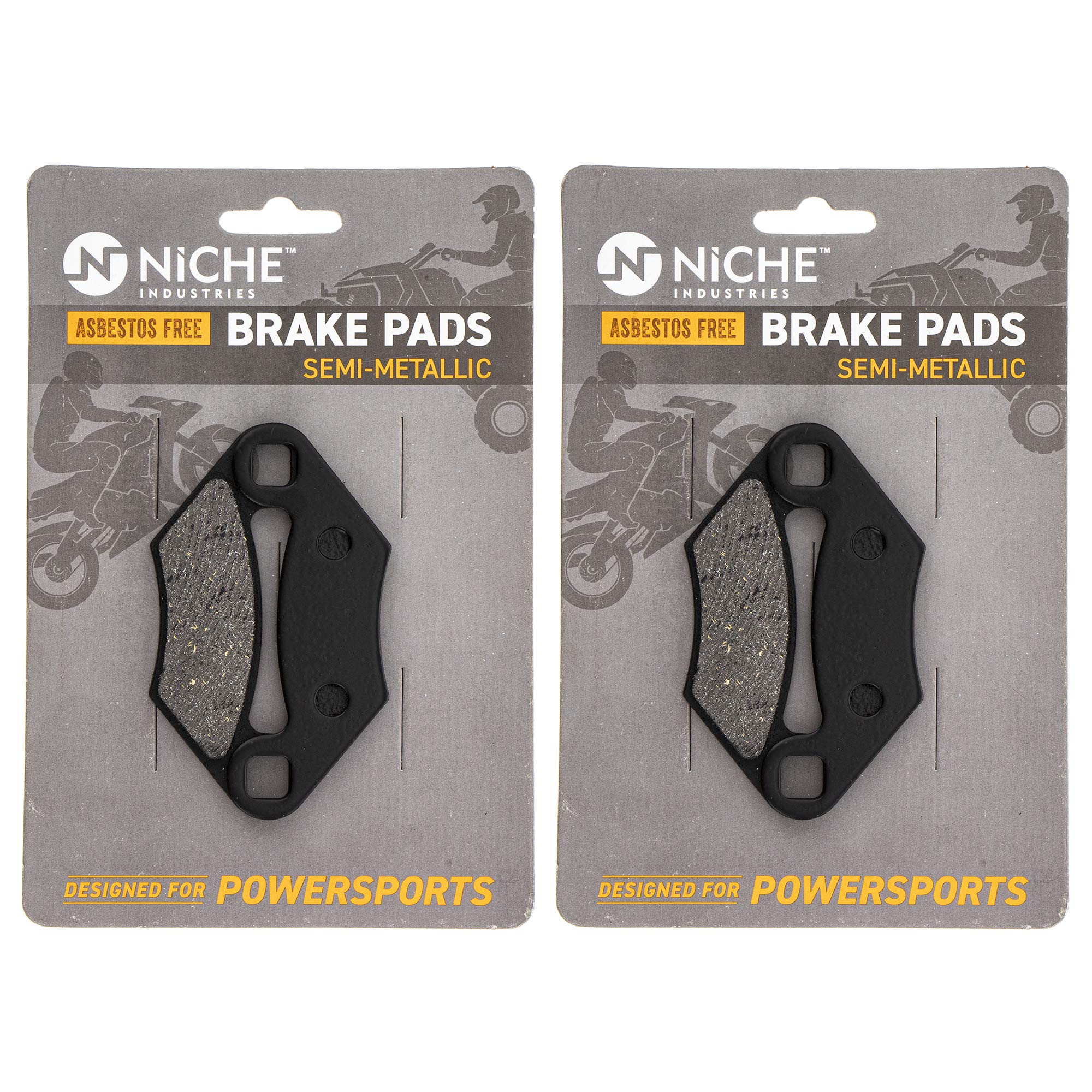 Niche Front Left Right Brake Caliper Pad Set For 1990-2000 Polaris Scrambler Trail Big Blazer Xplorer Magnum 250 300 400