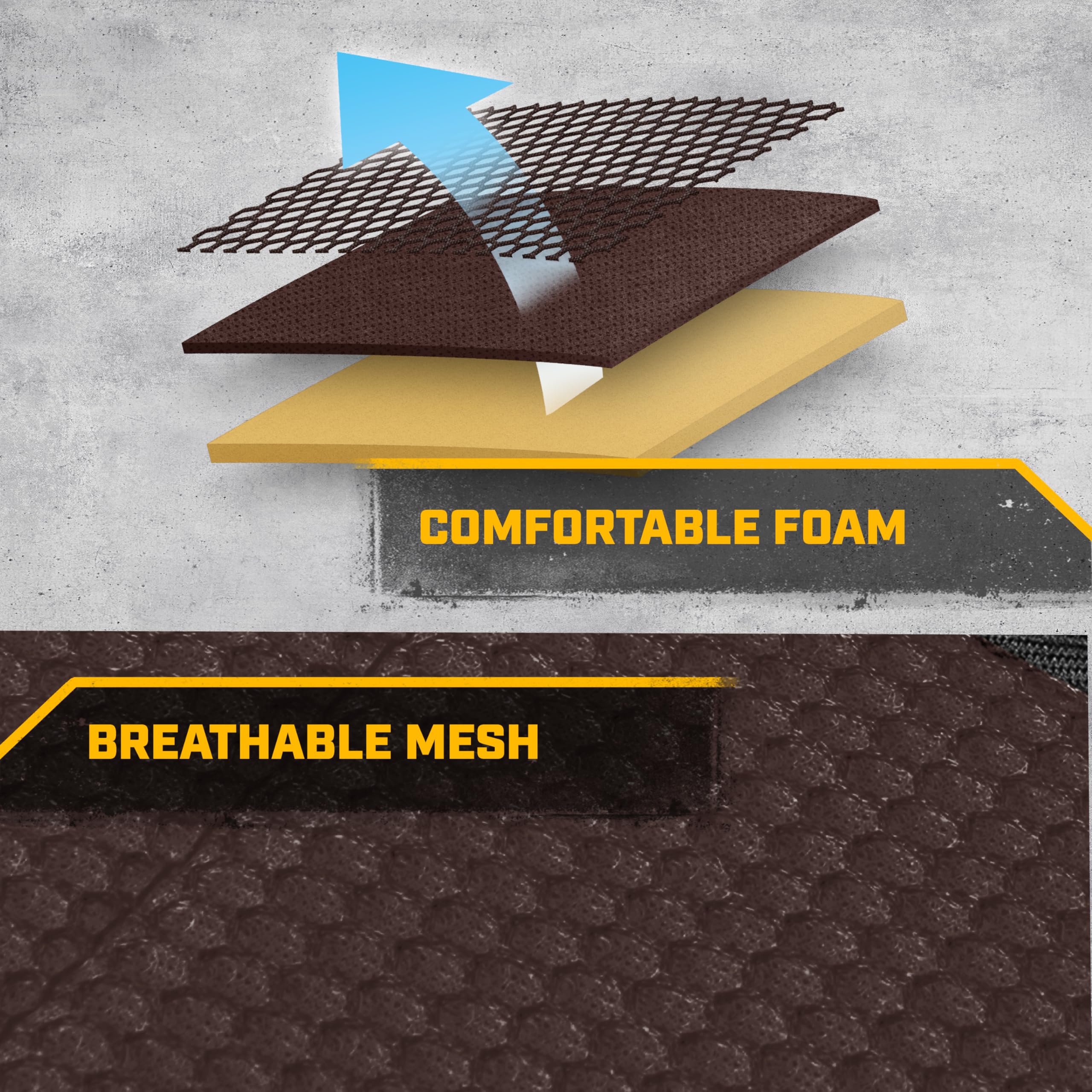 CAT Brown & Black Seat Covers for Cars, Trucks, & SUV - Set of (2) MeshFlex Car Seat Cover Front Seat Protectors - Airbag Compat
