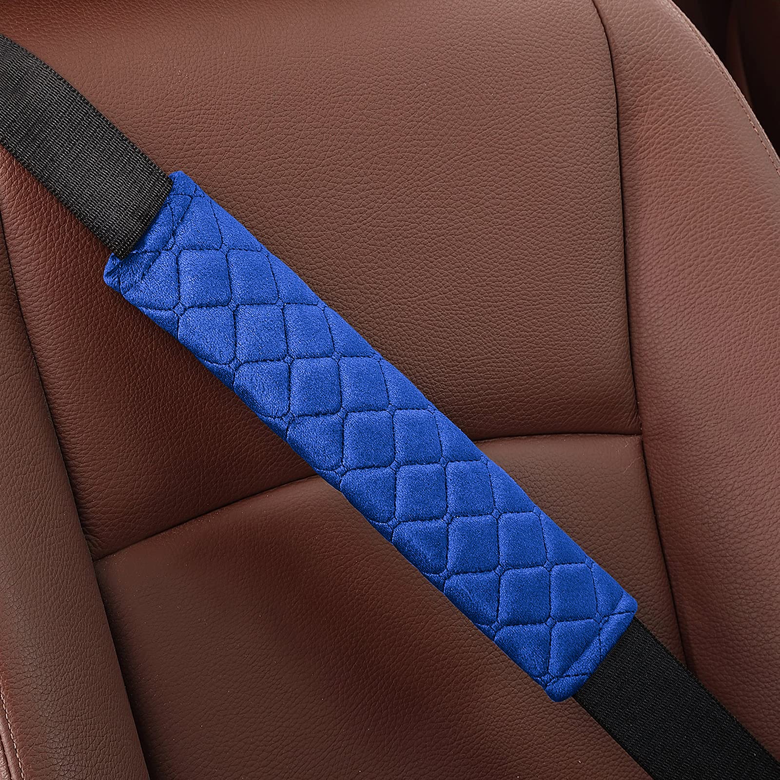 Mikafen 4 Pack Universal Car Seat Belt Pads, Adult Seat Belt Shoulder Strap Covers Harness Pad For Car/Bag,Soft Comfort Helps Pr