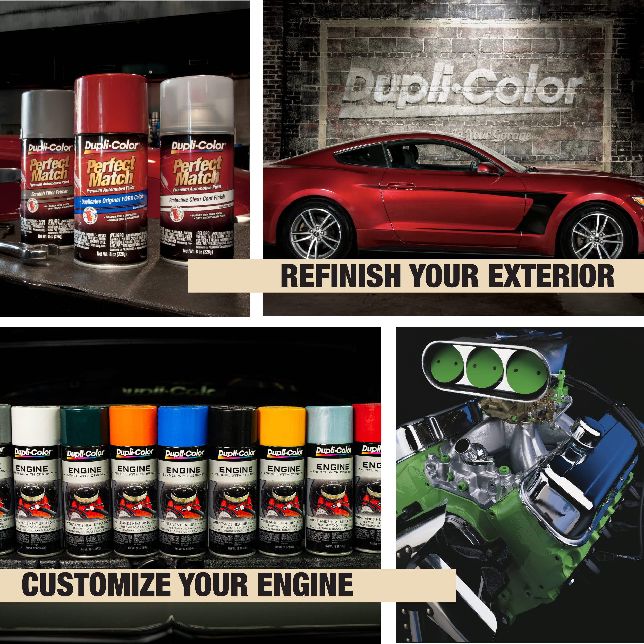 Dupli-Color Premium Acrylic Enamel Spray Paint - Chrome Aluminum - 12 oz Aerosol Can - Model EPAE11200