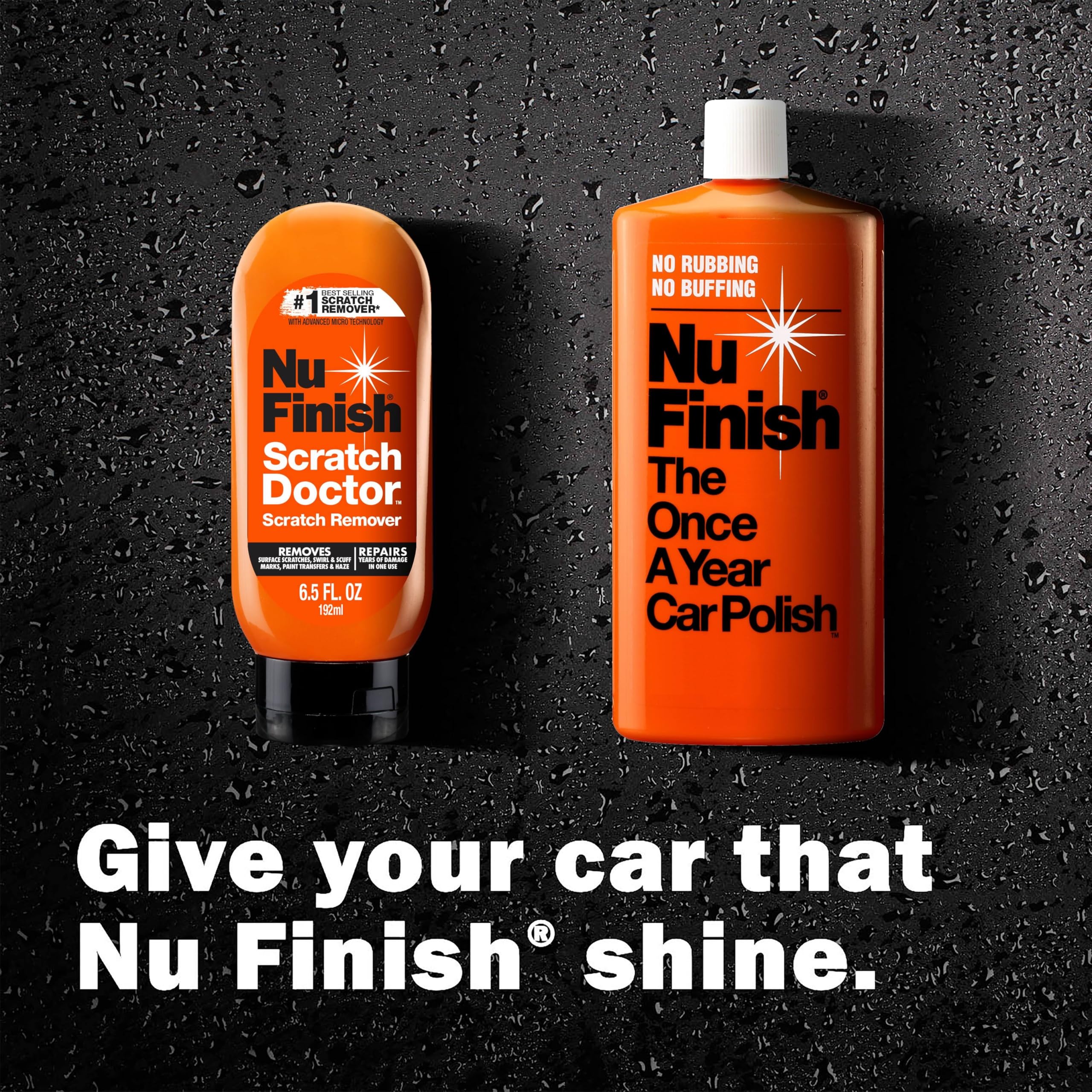 Nu Finish Car Care Kit - Scratch Doctor Remover (6.5 Oz) & Once a Year Polish (16 Oz) - E303699900