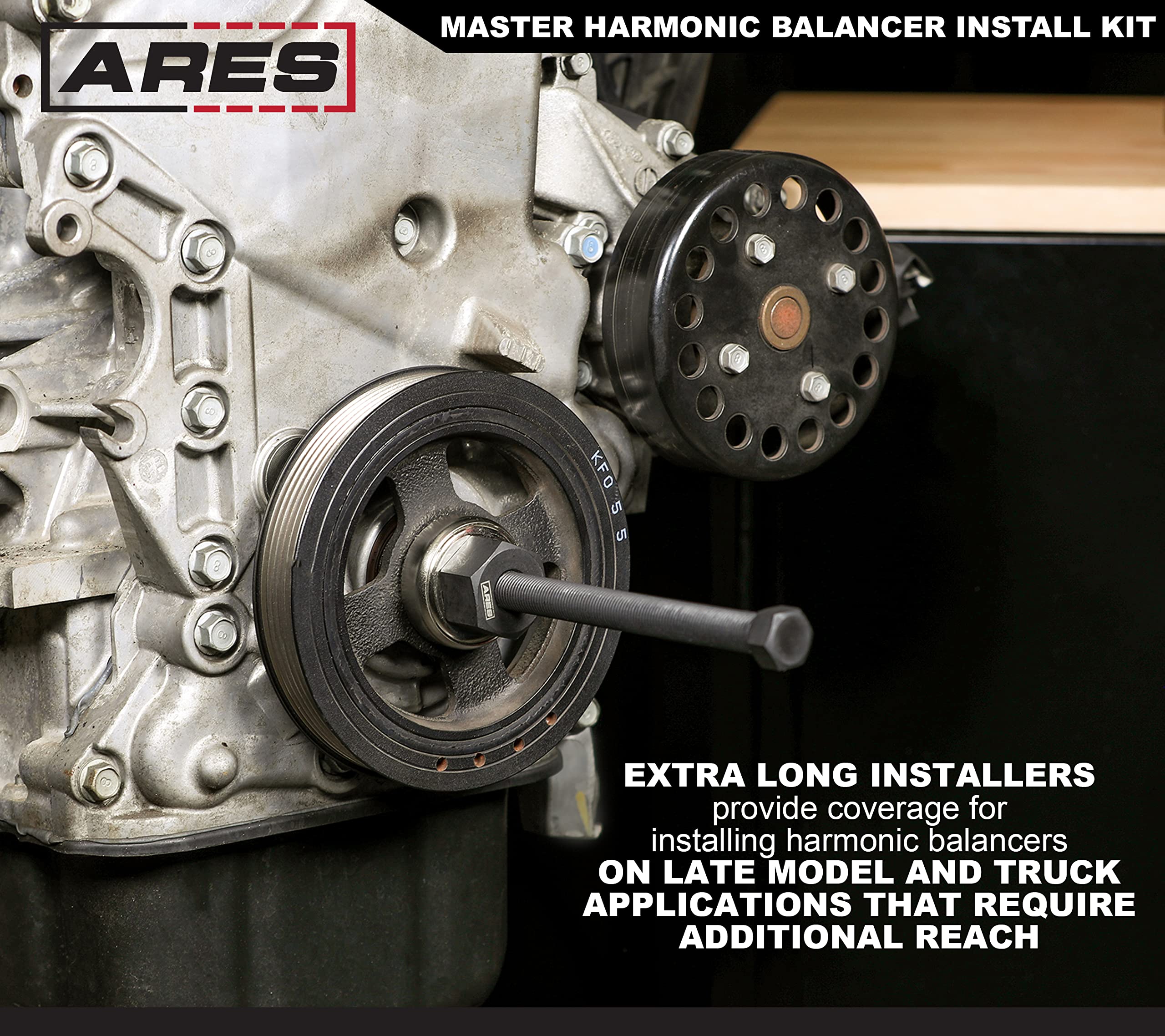 ARES Master Harmonic Balancer Install Kit 15086 – Extra Long Installers for Domestic & Import Vehicles