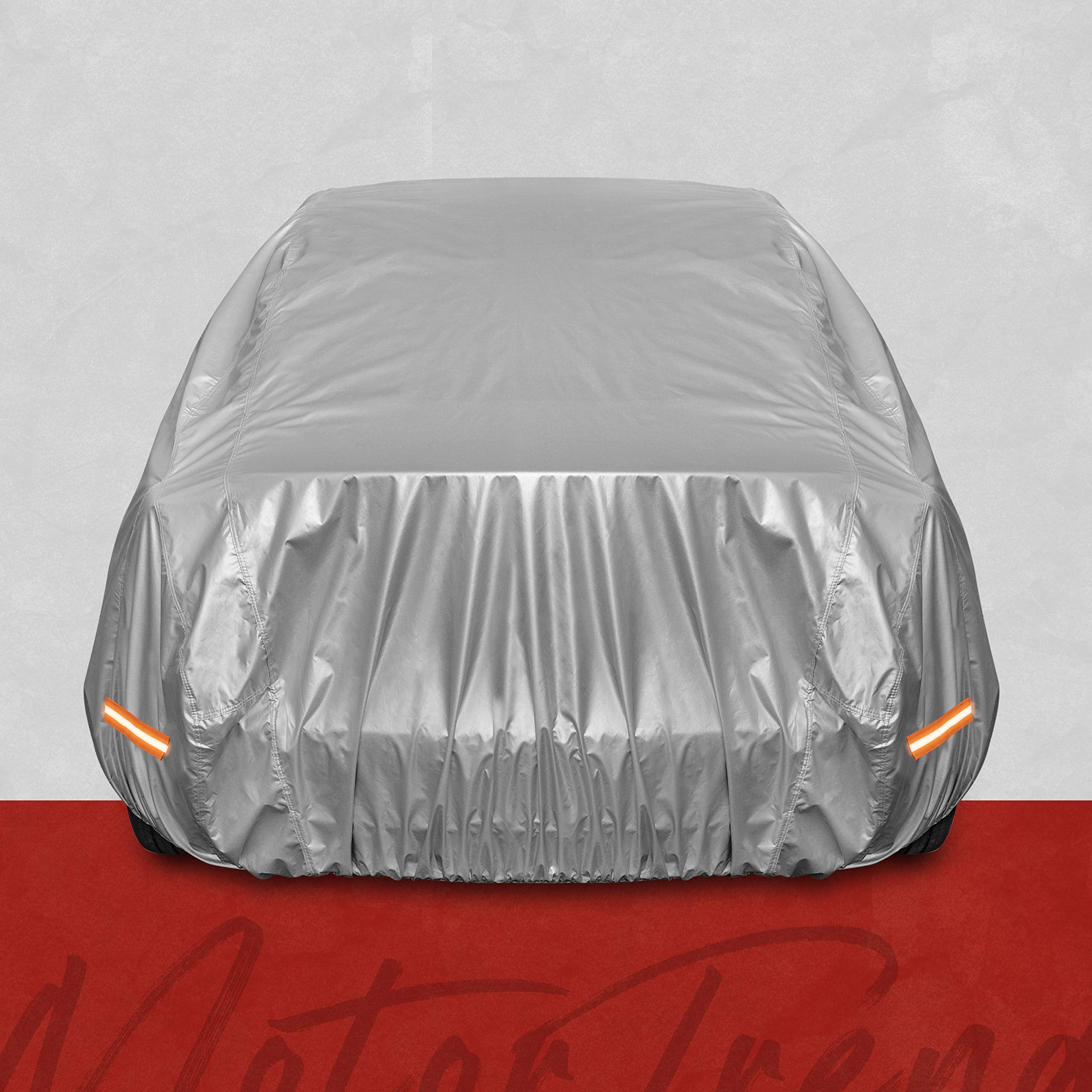 Motor Trend SafeKeeper Heavy Duty Car Cover Waterproof All Weather, Multi-Layered Truck SUV Car Cover for Snow Rain Sun UV Prote