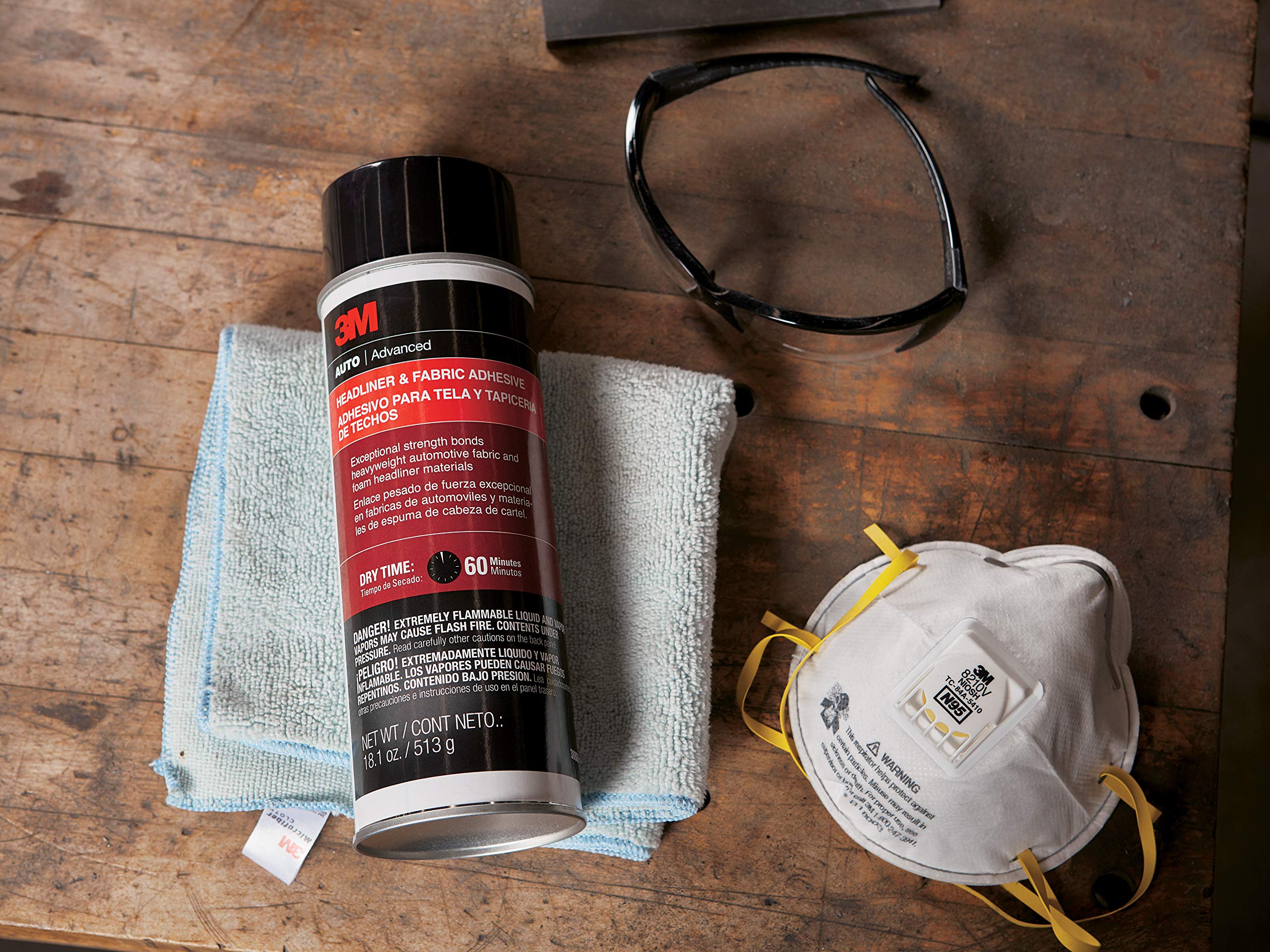 3M Headliner and Fabric Adhesive - Clear, 18.1 oz - Case of 4, Model 38808-4PK