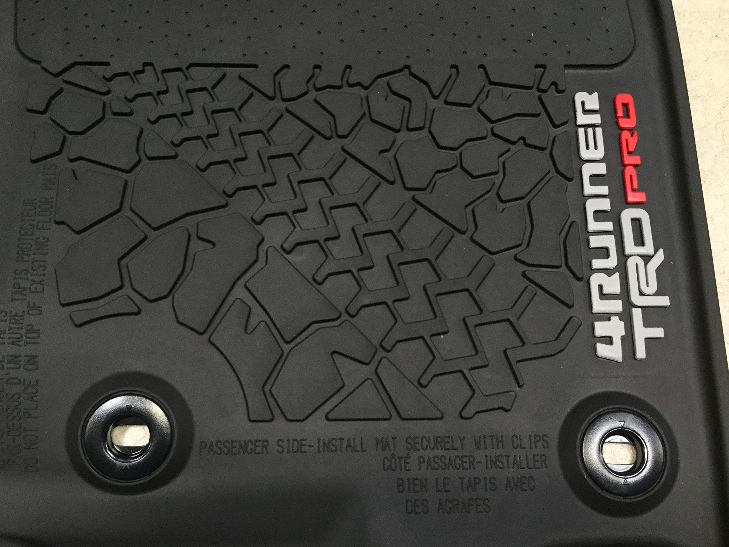 Toyota 4Runner TRD Pro All Weather Floor Liners - Black Rubber Mats (PT908-89200-02)