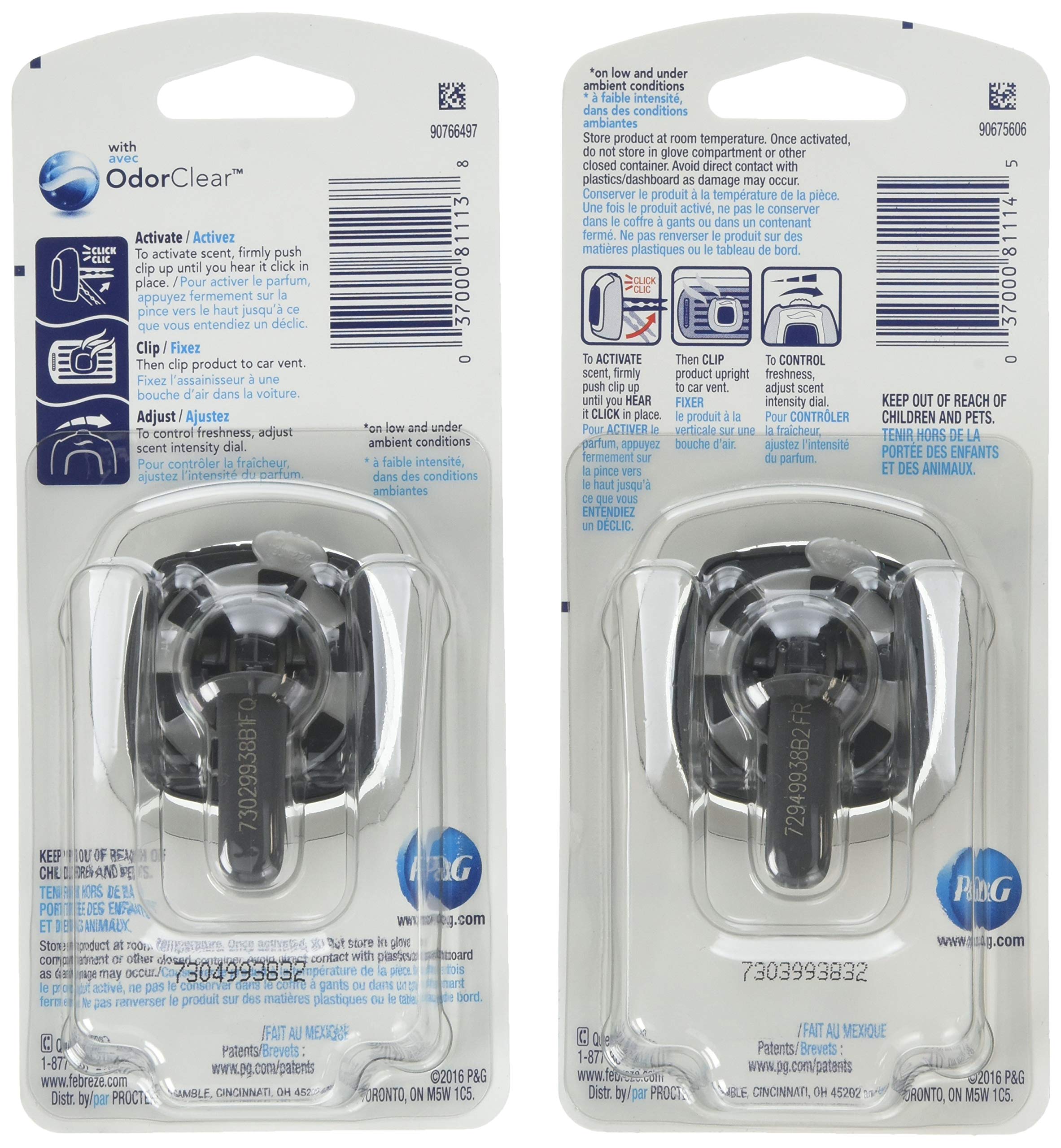 Febreze Car Vent Clip Air Freshener, Hawaiian Aloha 4 Pack