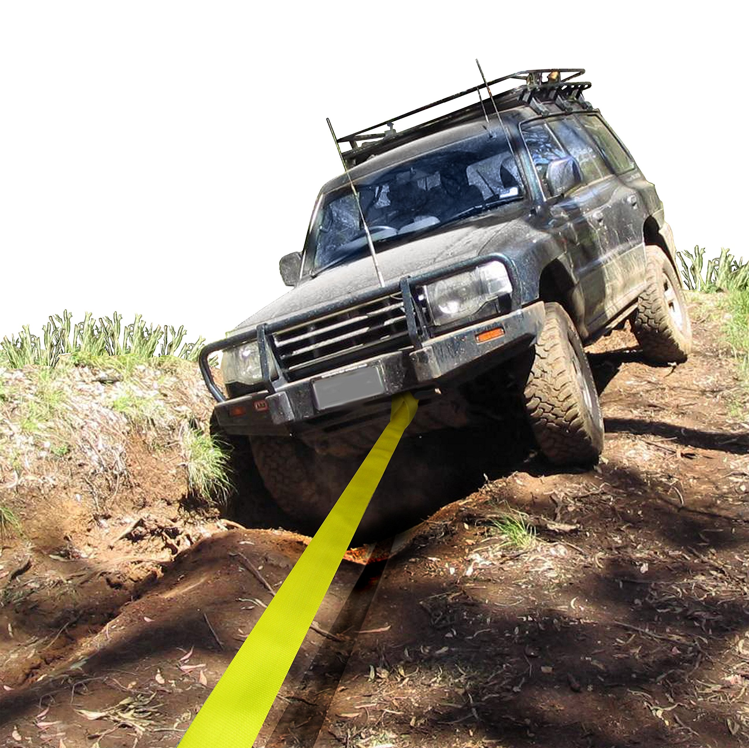 Keeper Tow Strap - 2 X 20' Emergency Recovery And Towing Rope, 15,000 Lbs Break Strength - Perfect For Cars And Light Trucks