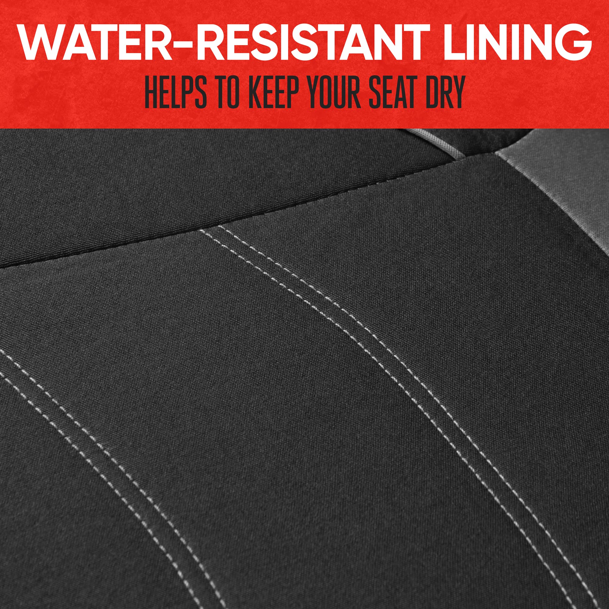 Motor Trend Black Cloth Car Seat Covers for Front Seats - Premium Automotive Bucket Seat Covers, Made for Vehicles with Removabl