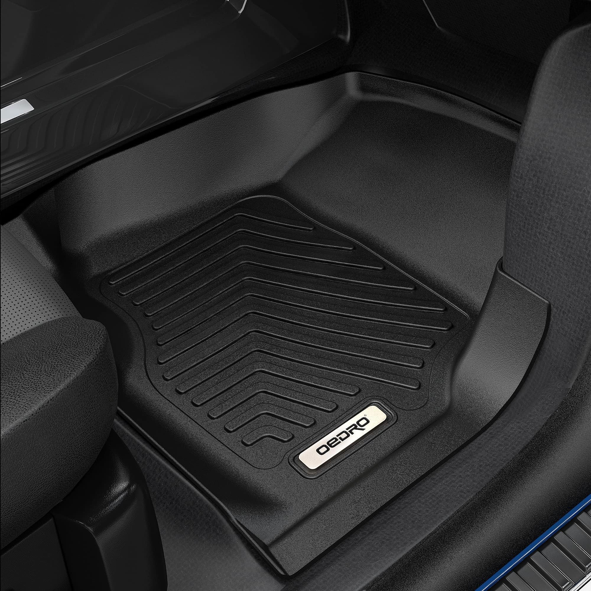 Oedro Floor Mats Fit For 2014-2019 Mercedes Benz Cla-Class/2015-2020 Benz Gla-Class, Black Tpe All Weather Front & Rear 2 Row Li
