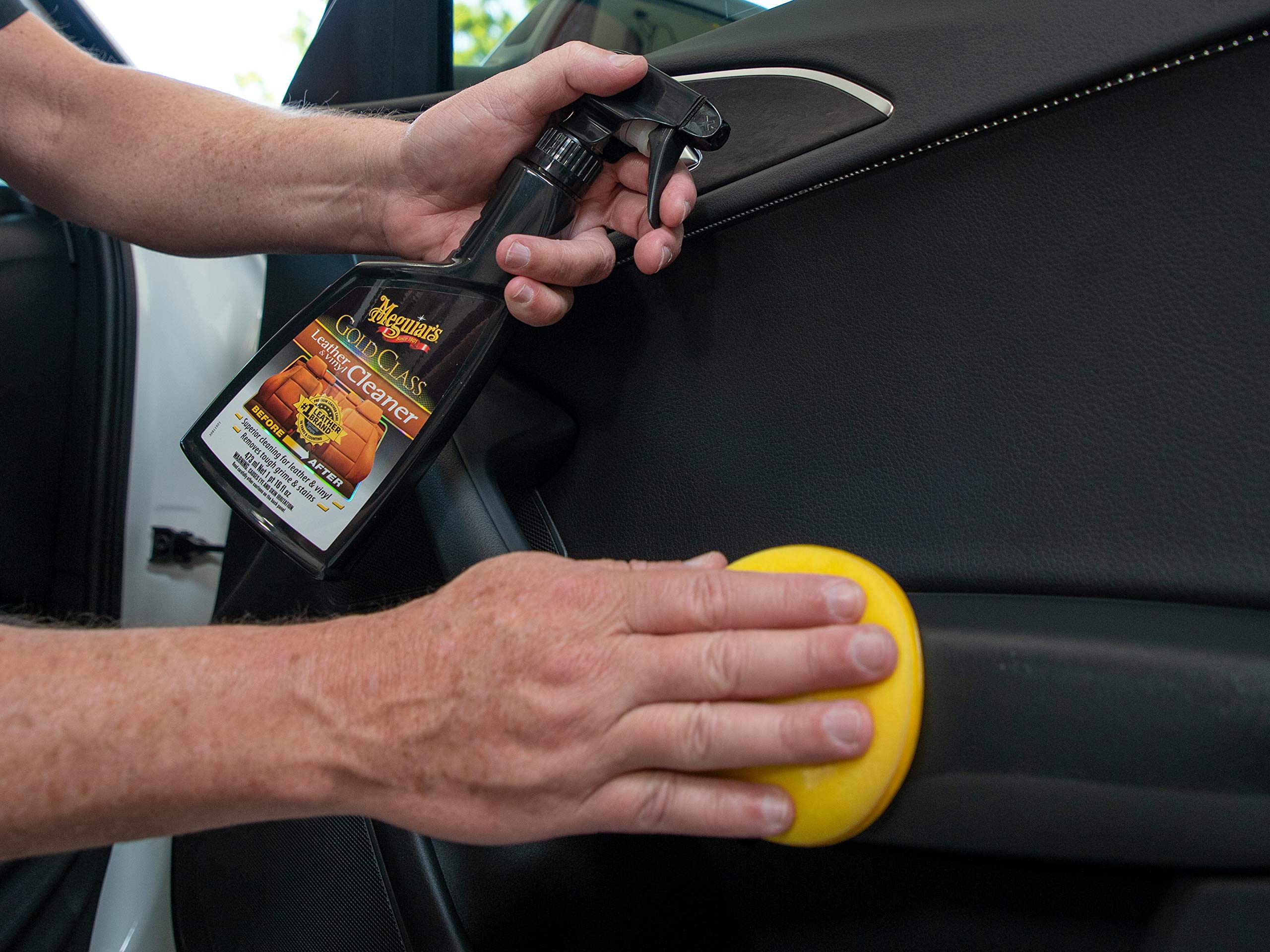 Meguiar'S Gold Class Rich Leather & Vinyl Cleaner - 16 Oz Spray Bottle