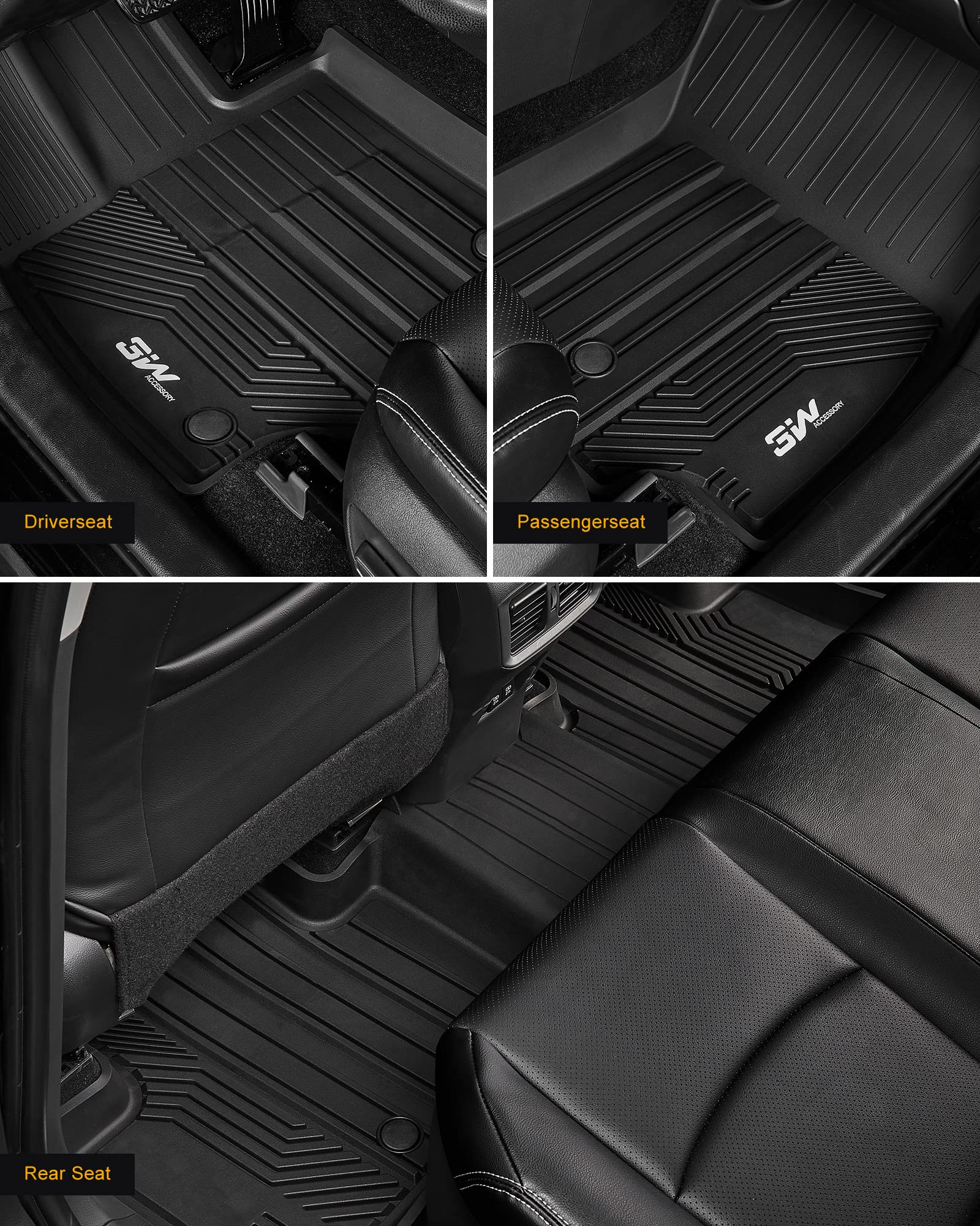 3W Floor Mats Fit Toyota Rav4 2019-2024 2025 (Not For Hybrid Or Prime), Tpe All Weather Custom Fit Floor Liner For Toyota Rav4 1