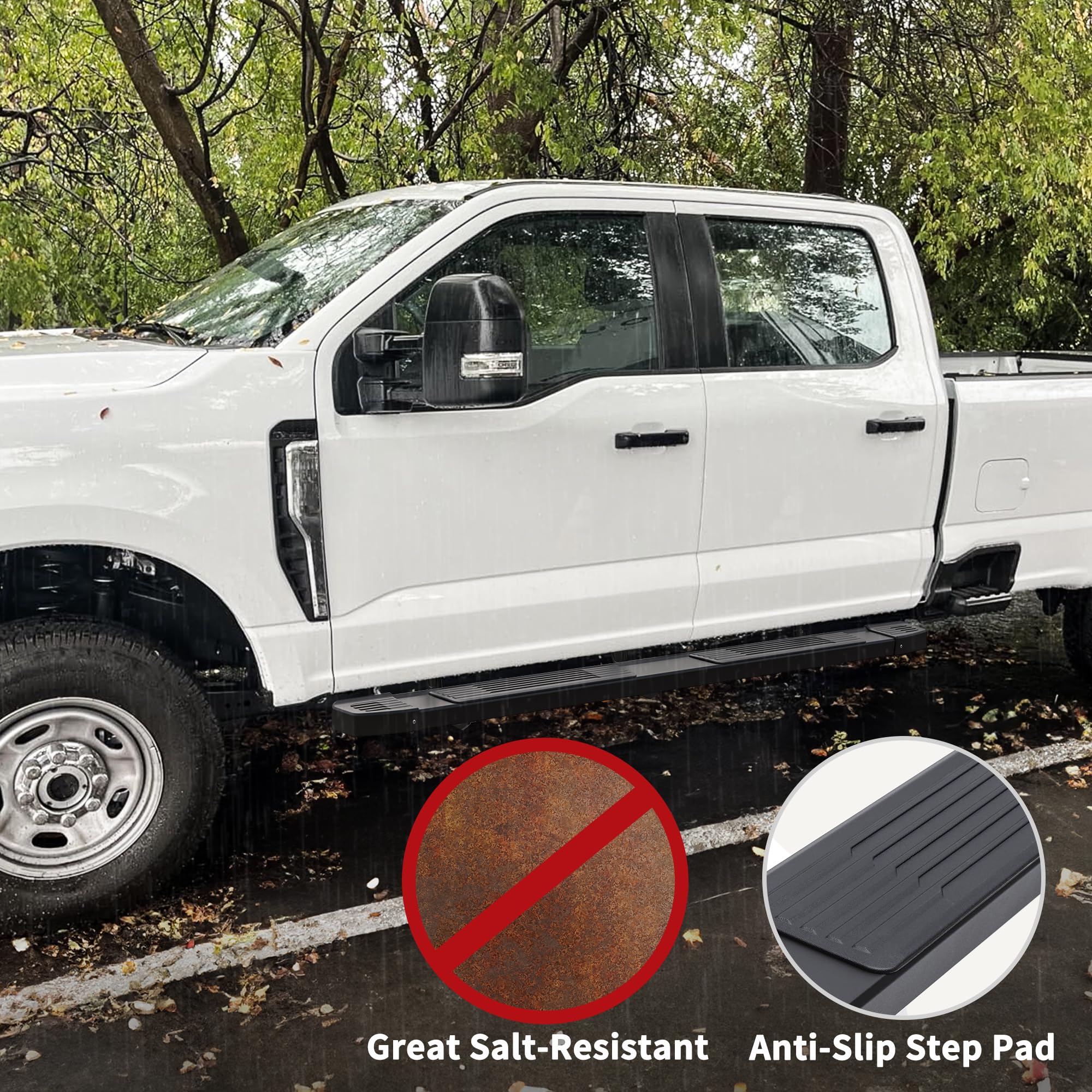 YITAMOTOR Running Boards 6" Black Nerf Bars for 2007-2019 Chevy Silverado/GMC Sierra 1500/2500HD/3500HD, Model MRK6