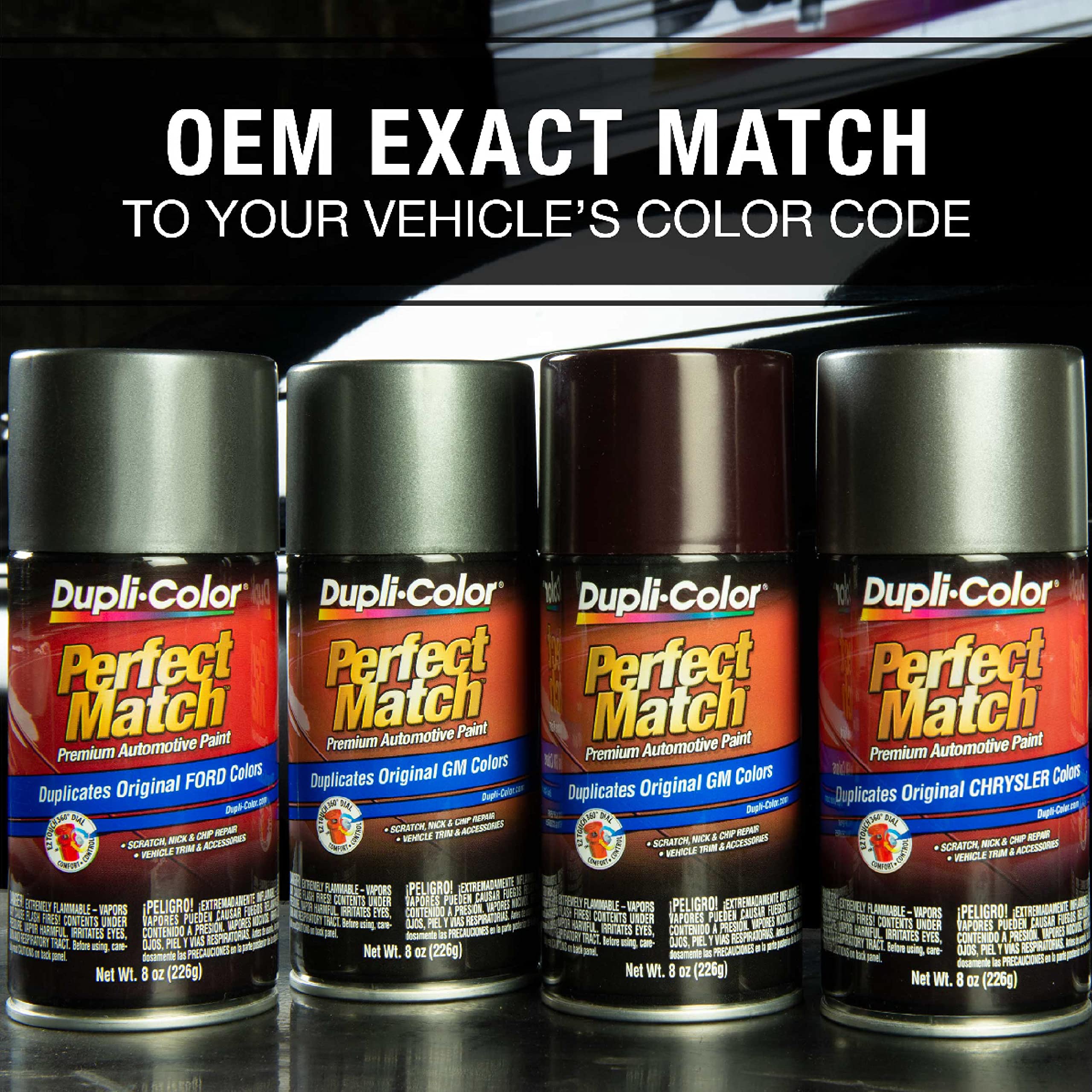 Dupli-Color Perfect Match Spray Paint - 8 oz Aerosol - Universal Chrome - Model EBUN02007