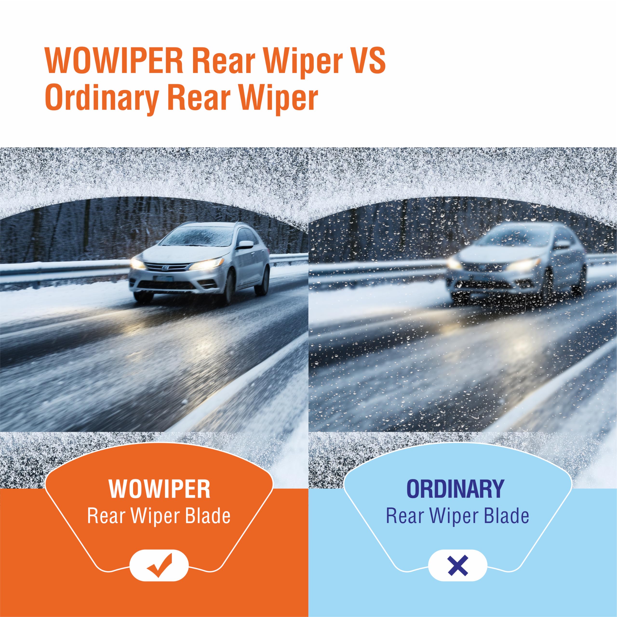 11 Inch (A282H) Rear Wiper Blade Replacement For Volkswagen Vw Golf 2019-2010 Golf City 2010-2008 Atlas 2021-2018 Back Windshiel
