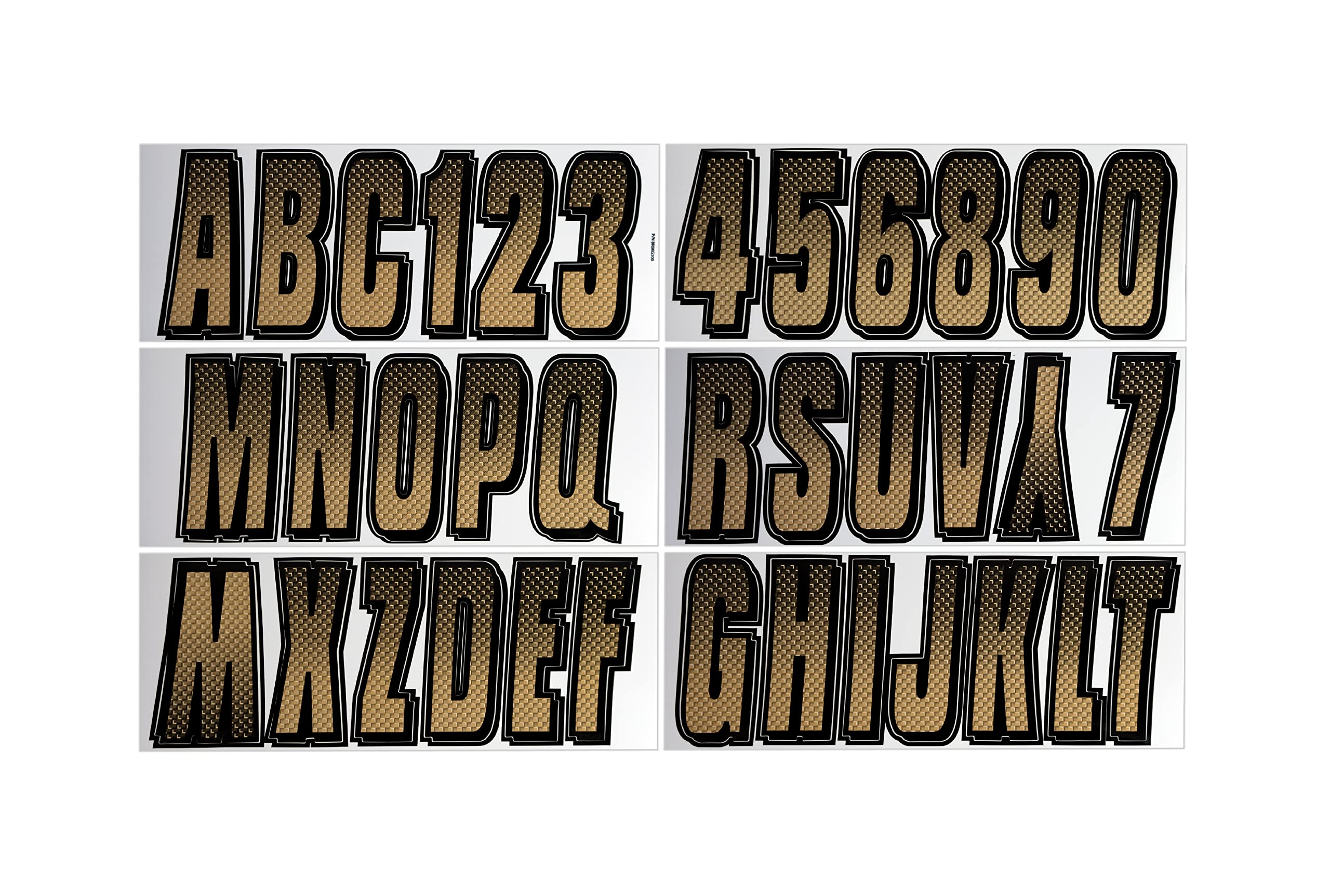Hardline Products Series 300 Factory Matched 3-Inch Boat & PWC Registration Number Kit, Brown/Black - BRBKG300