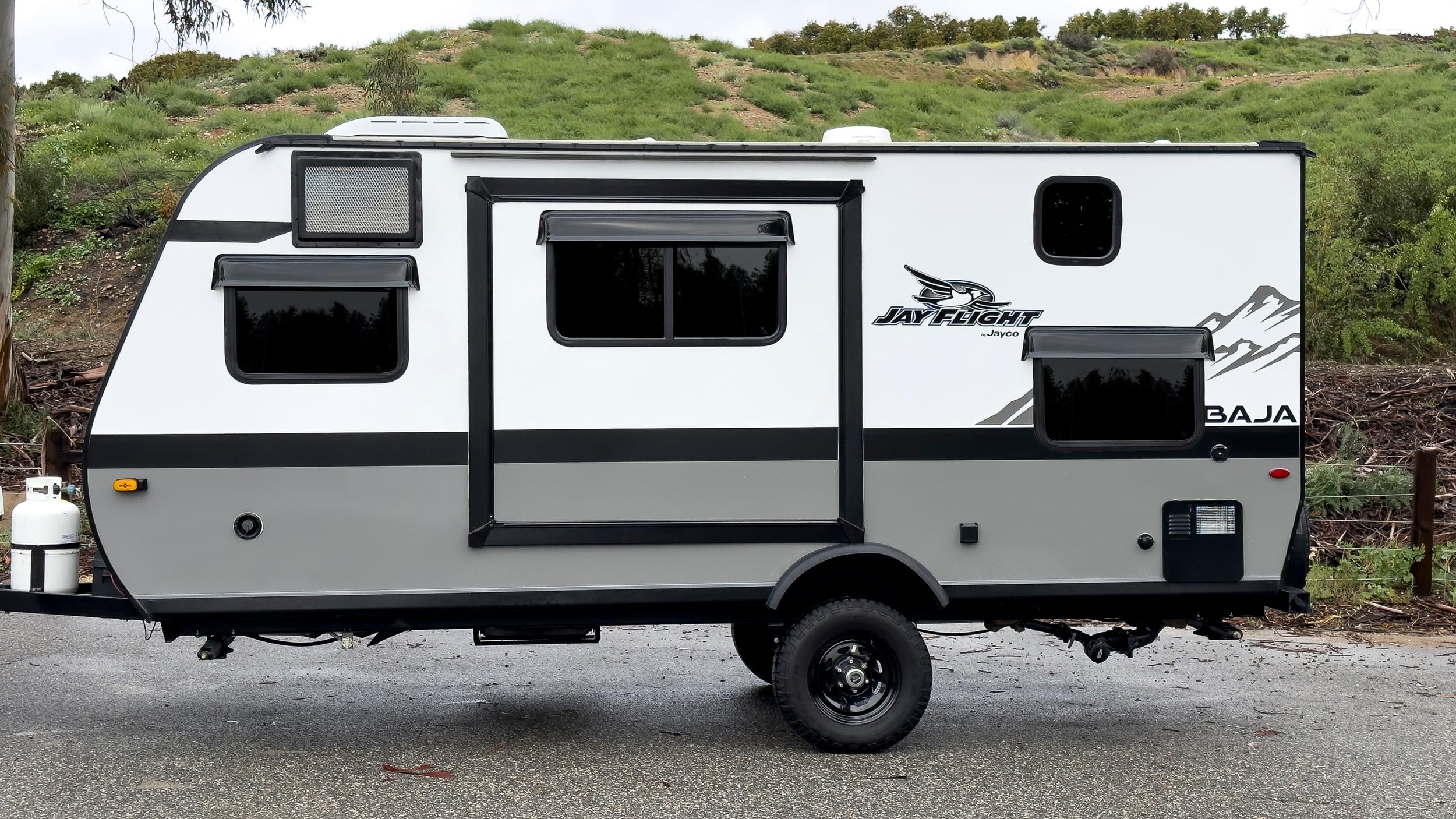 GT Styling RainBlade RV Window Deflector - Smoke Acrylic Sun Visor for 36-42" Wide Windows