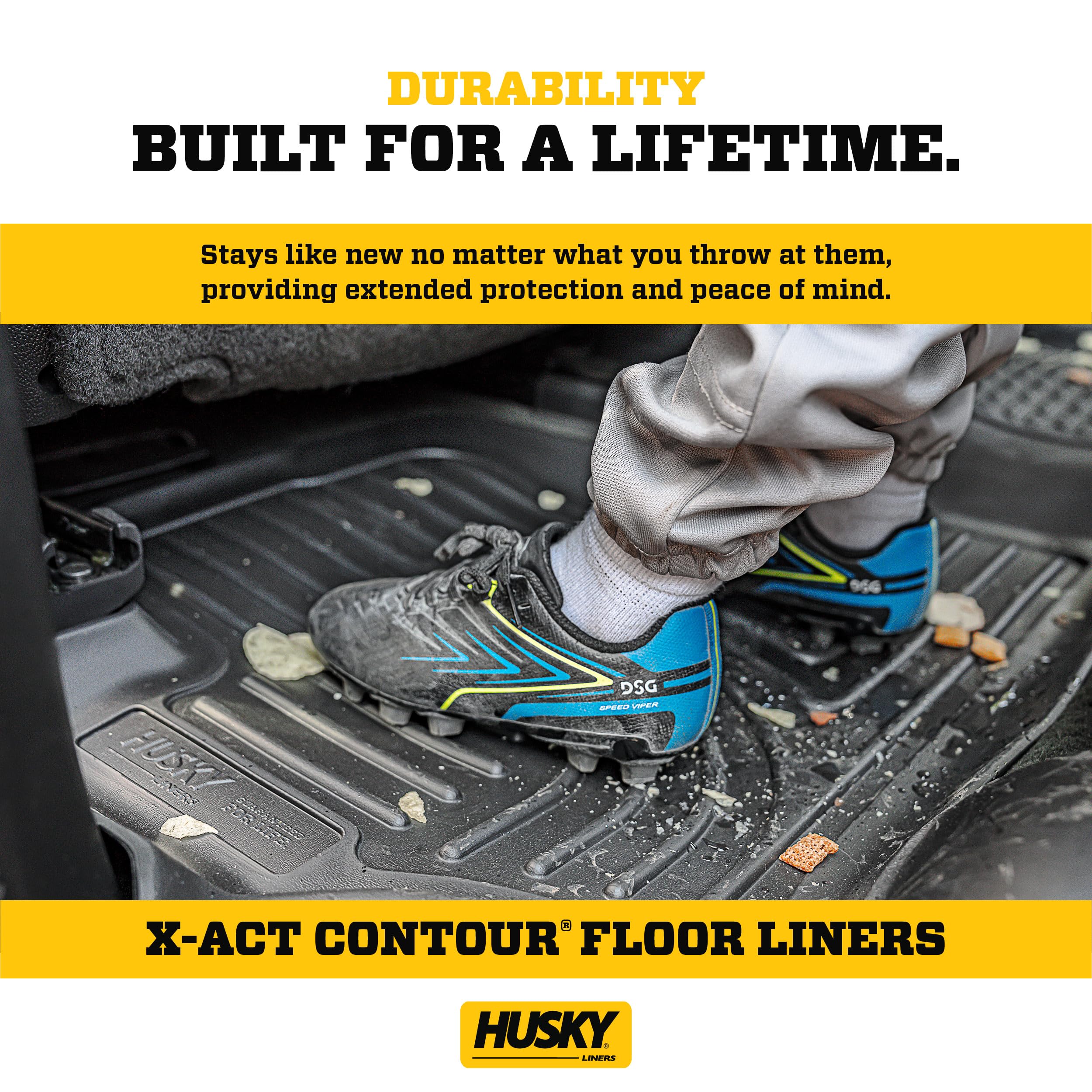 Husky Liners Compatible With 2009-14 Ford F-150 Supercrew X-Act Contour 2Nd Seat Floor Mat (Full Coverage)