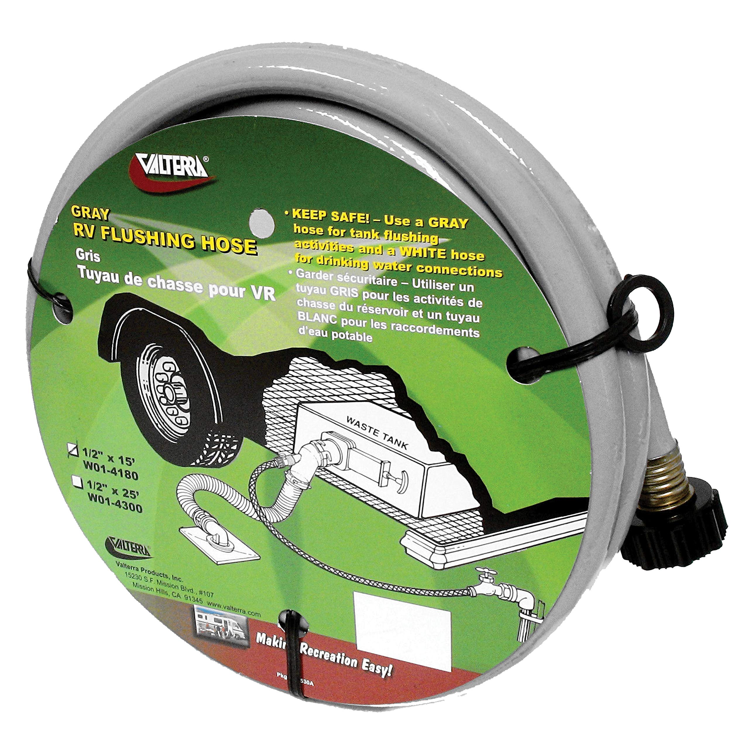 Valterra W01-4180 Flushing Hose - 1/2 x 15, Gray
