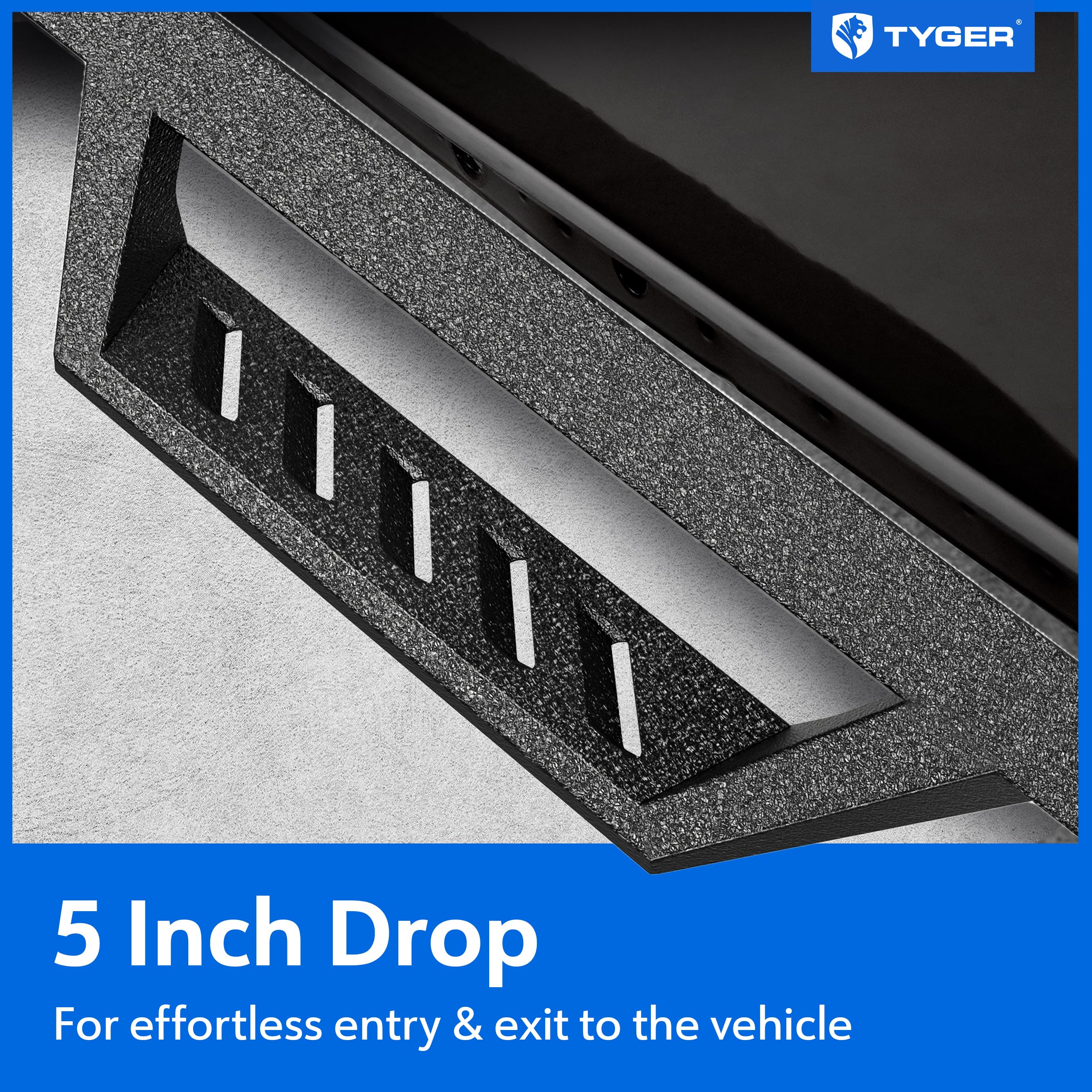 Tyger Auto Landerx Running Board Compatible With 2020-2025 Jeep Gladiator Jt | Tg-Lx3J82378 | Drop Step Side Step Rail Nerf Bars