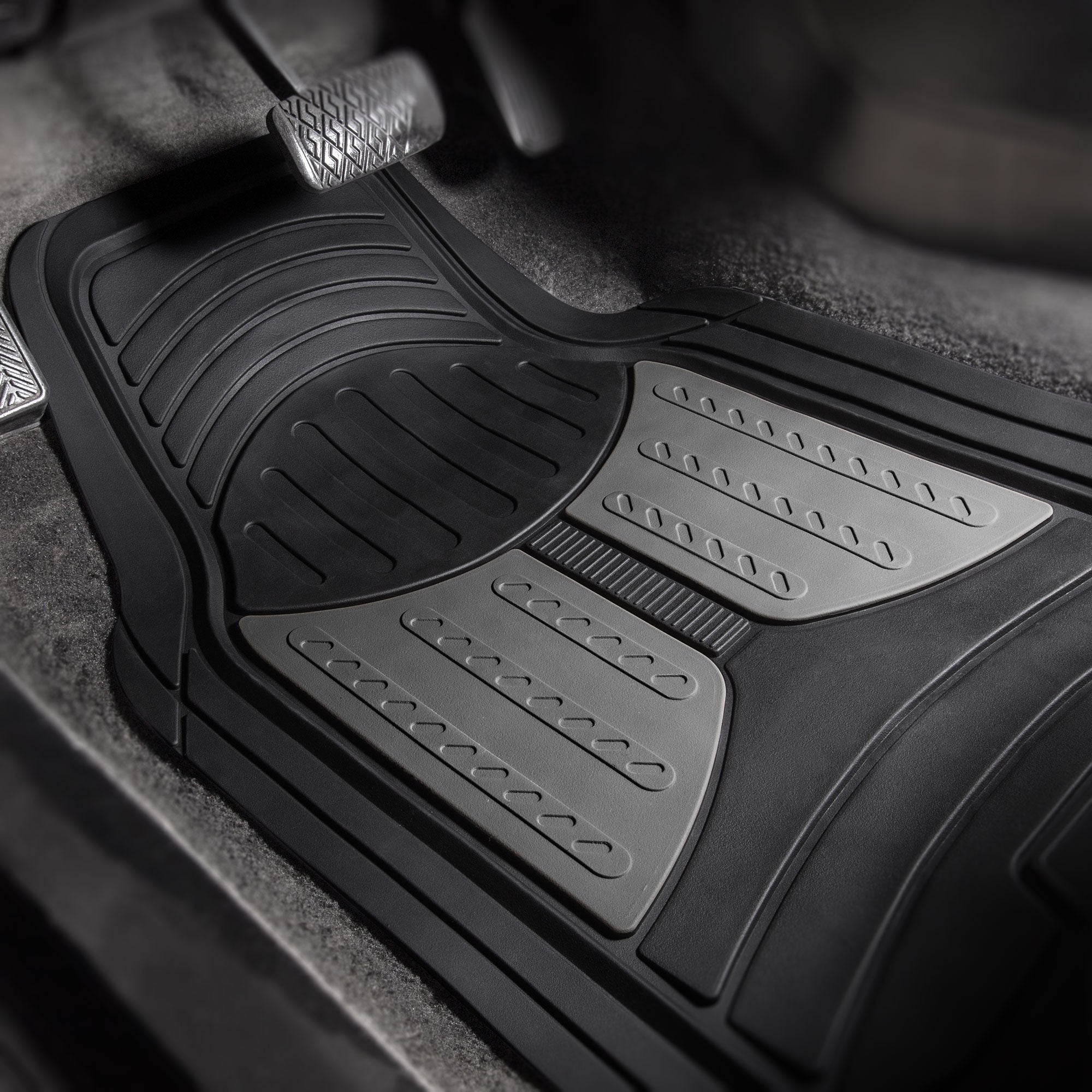 Fh Group Automotive Floor Mats - Heavy-Duty Monster Eye Floor Mats For Cars, Universal Fit Full Set, Climaproof Floor Mats, Trim