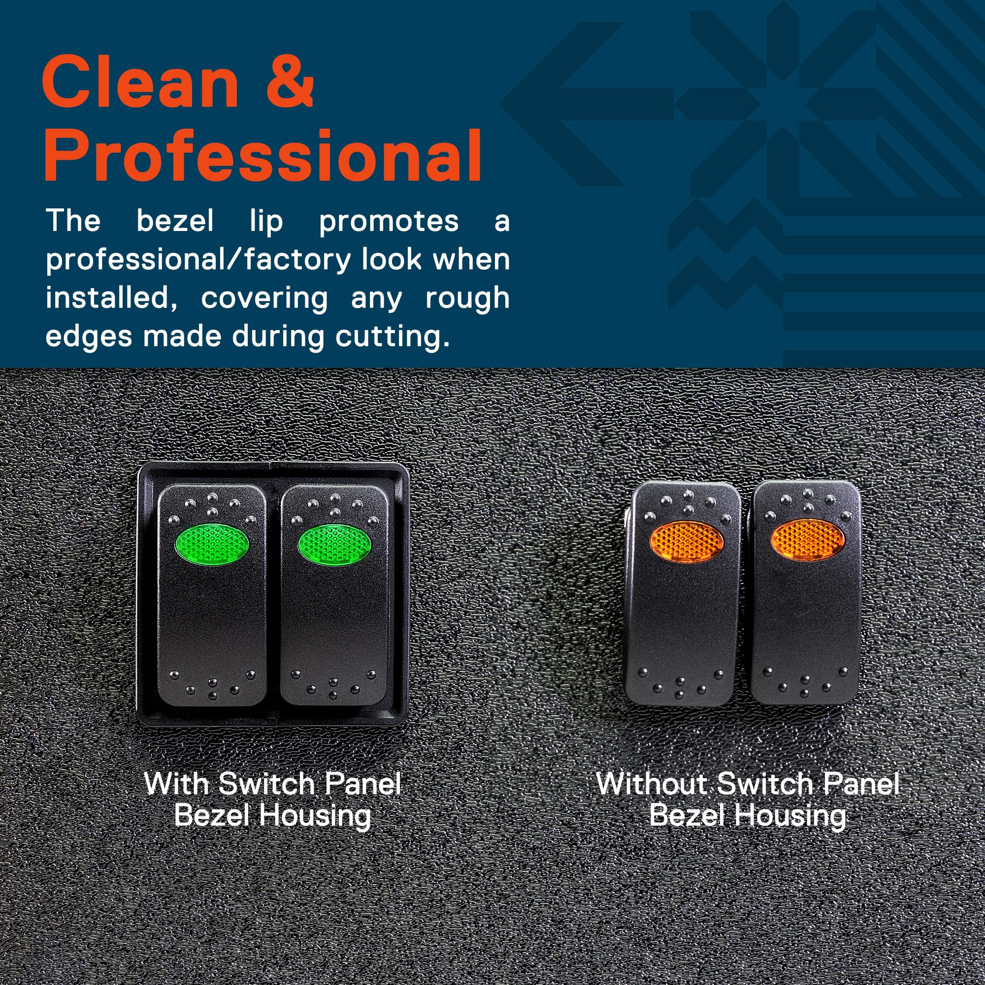True Mods 2-Slot Rocker Switch Panel Housing Kit [Industry Standard Fit] [Heavy Duty] [Expandable Design] [Professional Look] Au