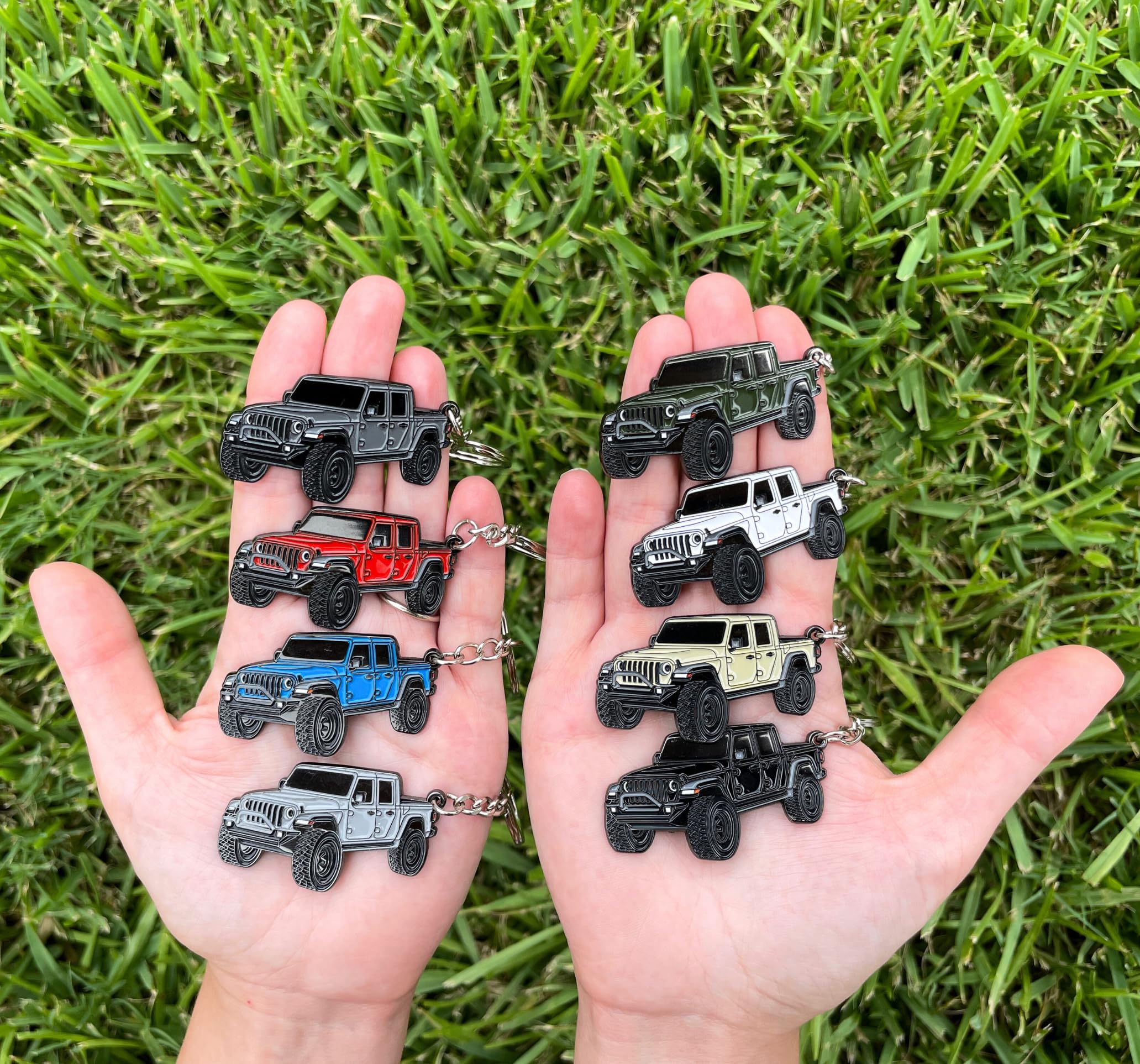 FOUR WHEEL BEAST Jeep Gladiator Keychain - Officially Licensed Jeep Accessories Key Chain Fob Cover Mods 2024 2023 (Granite)