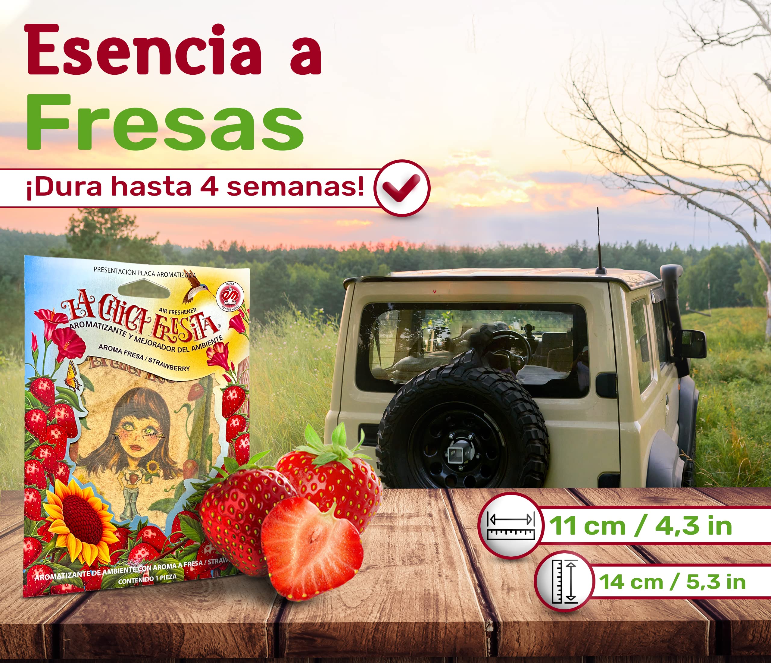 DIINGO 3pcs Car Air Freshener - Long-lasting Strawberry Scent - 1 oz, Red - Perfect for Trucks & Vans
