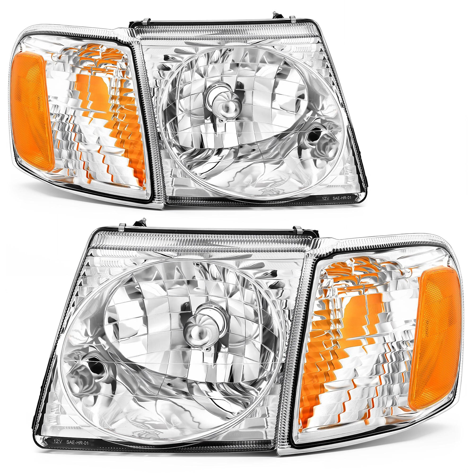 AUTOSAVER88 Headlight Assembly kit Compatible with 2001-2003 Ford Explorer Sport ONLY/2001-2005 Explorer Sport Trac ONLY Headlam