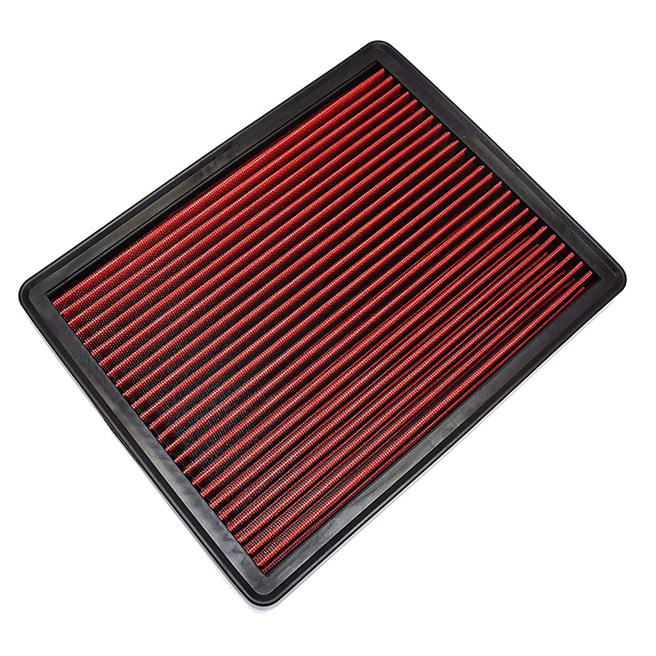 A-Team Performance - Engine Air Filter, Washable and Reusable - Compatible with 1999-2019 Chevy/GMC Truck and SUV V6/V8 (Silvera