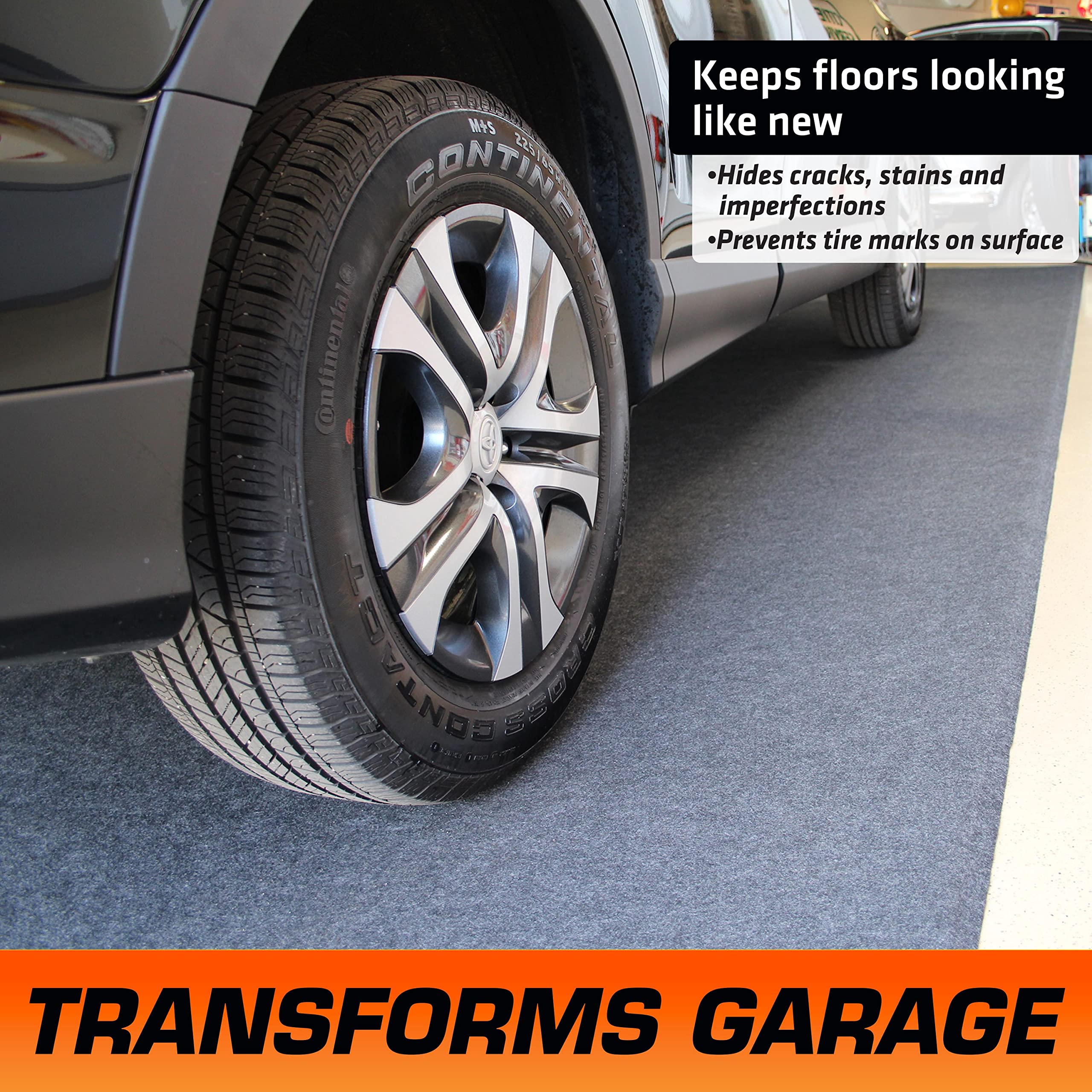 Armor All Premium Original Garage Floor Mat, (20' x 7'4''), Protects Surfaces, Transforms Garage, Absorbent/Waterproof/Durable (