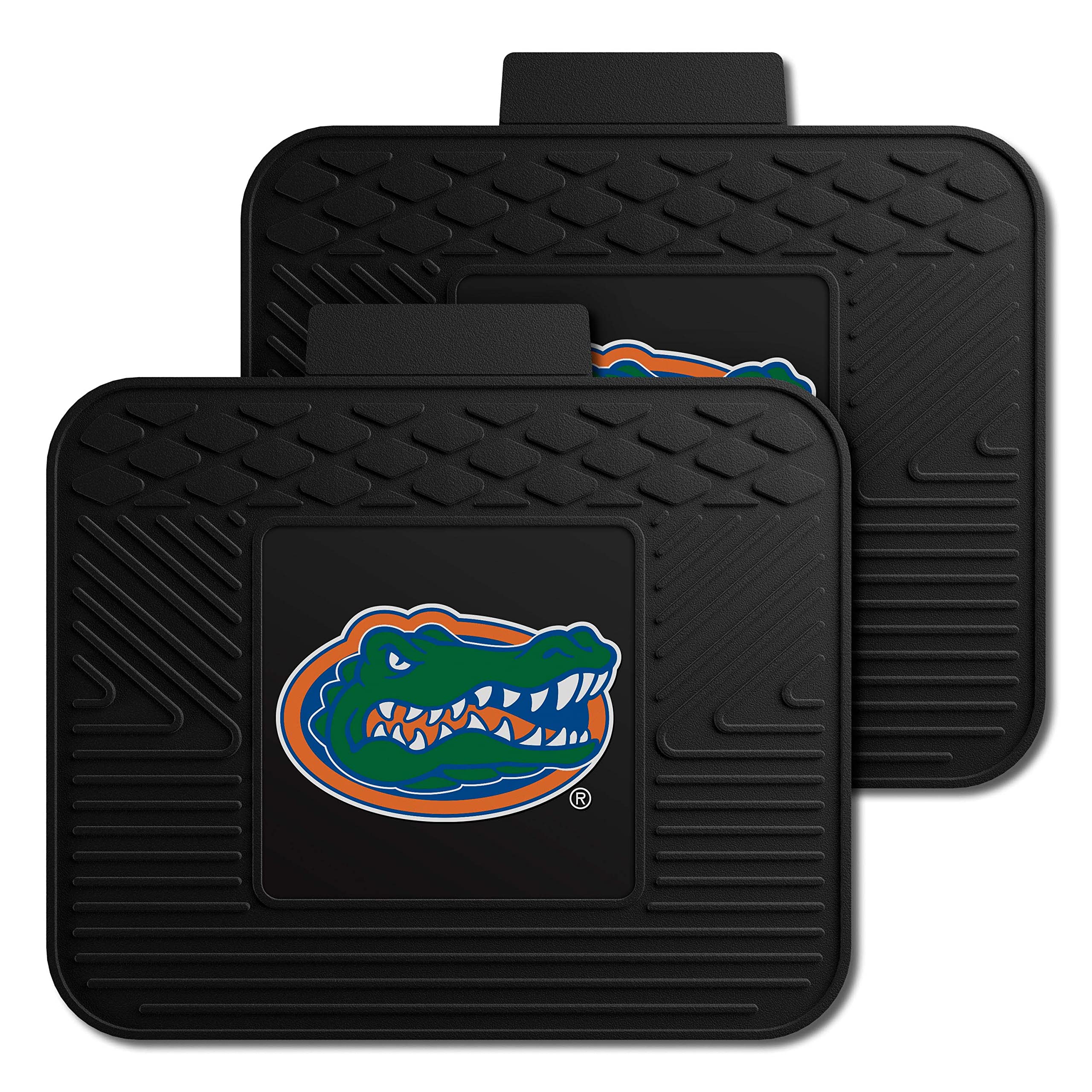 FANMATS University of Florida Gators Car Mats Set of 4, All Weather Rubber, 29"x17" Front, 14"x17" Rear, Model 39383
