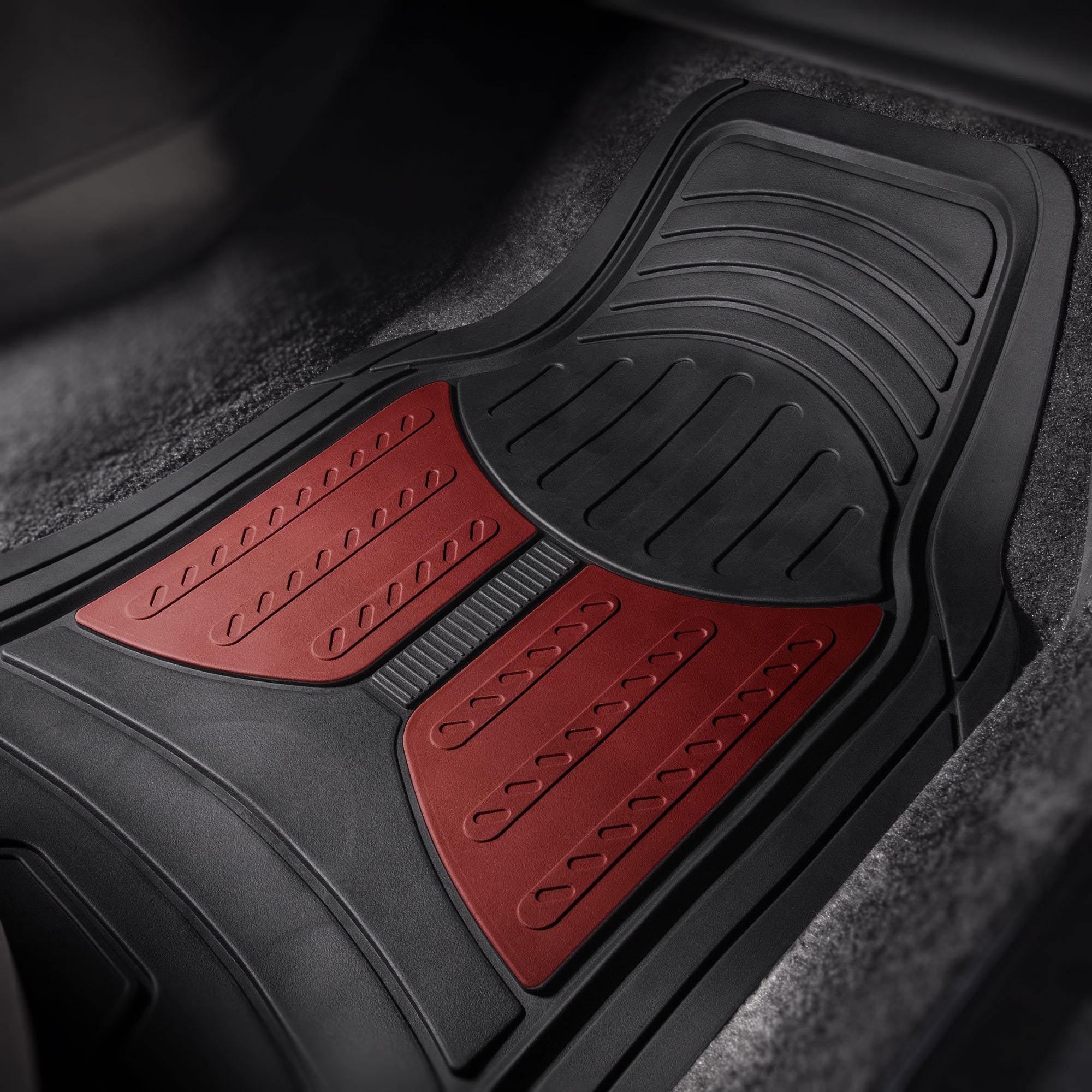 Fh Group Automotive Floor Mats - Heavy-Duty Monster Eye Rubber Floor Mats For Cars, Universal Fit Full Set, Climaproof Floor Mat