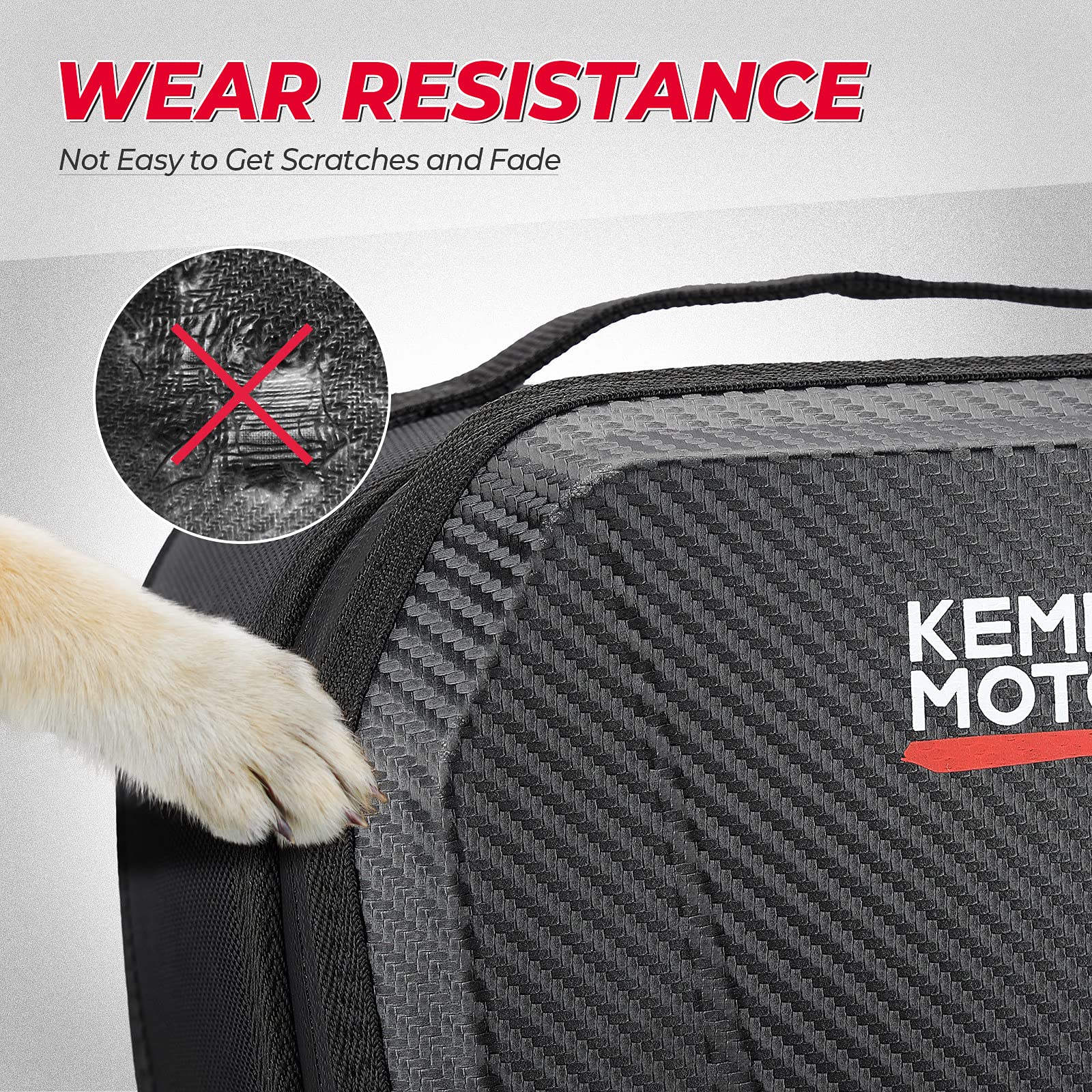 KEMIMOTO X3 Storage Bags - Upgraded Center Console Box for Can Am Maverick X3 MAX - One Size - Black - Model UTV0113-04101BK