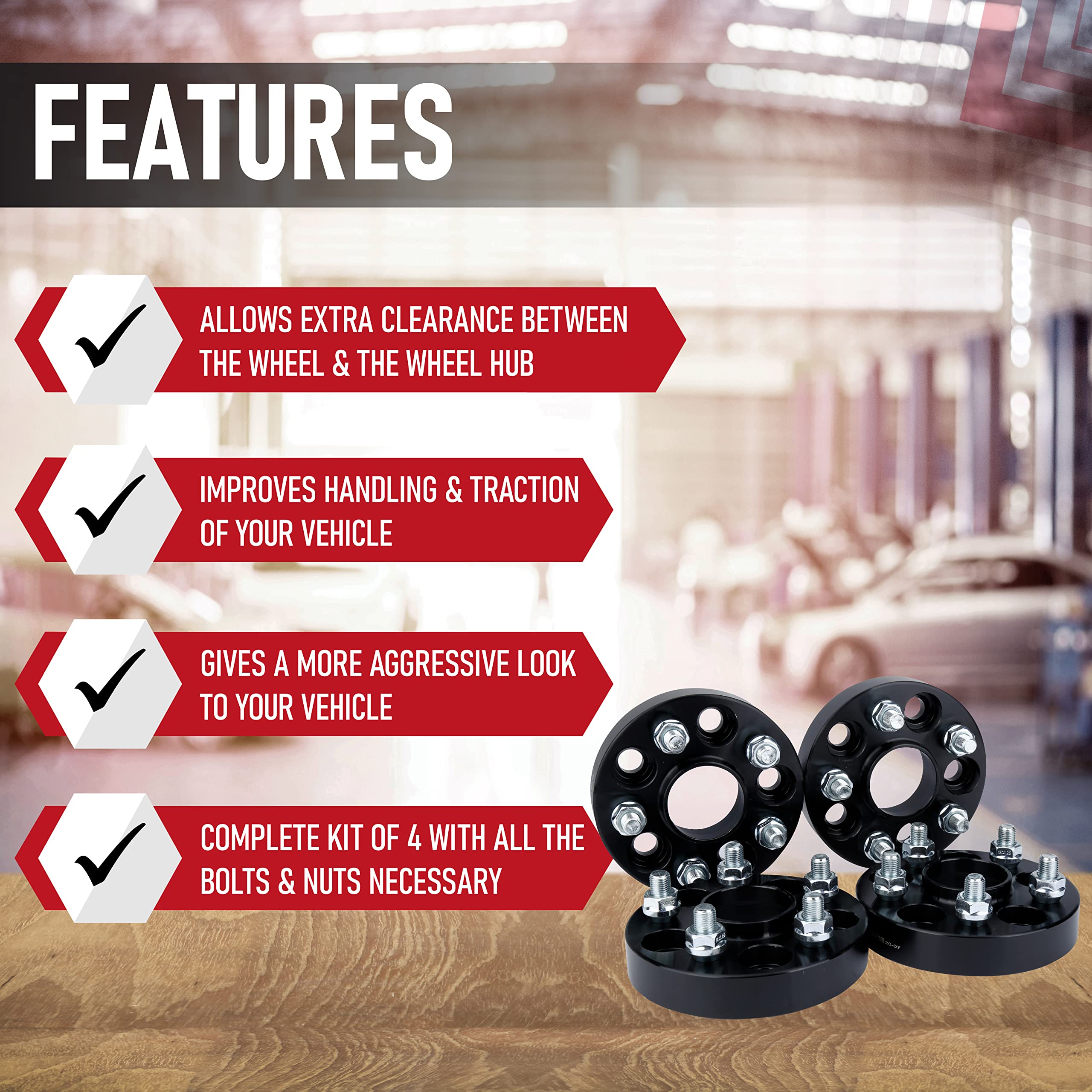 Wheel Spacer Set Of 4-1 Inch 4-5X100-5X100Mm Hub Centric Adapter 56.1Mm Bore - M12 X 1.25 1 Inches - Compatible With Subaru, Saa