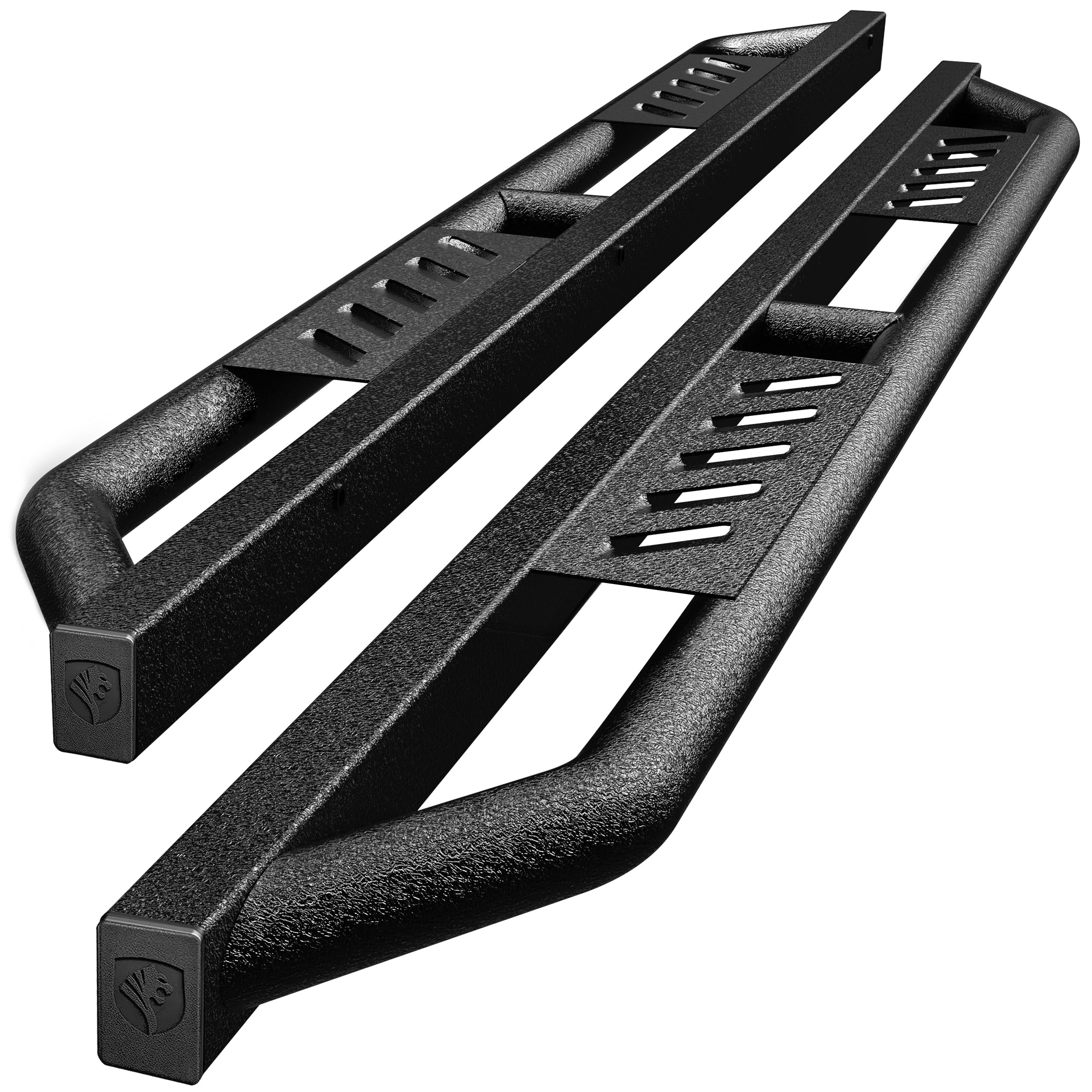 Tyger Auto Trax Side Steps Compatible with 2018-2026 Jeep Wrangler JL 4-Door (Not Fit JK) | TG-TX7J27118 | Textured Black Rail R