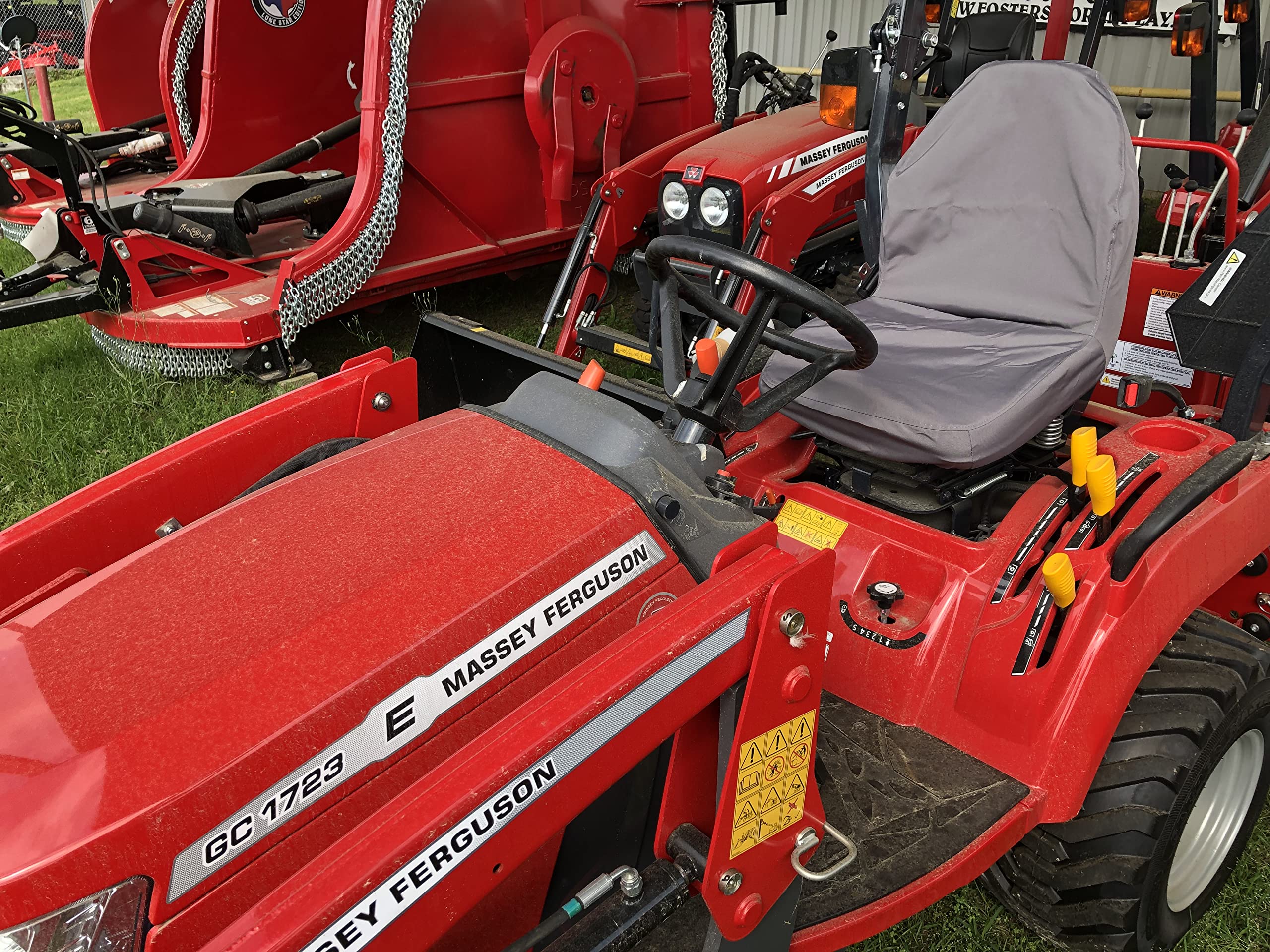 Durafit Seat Covers for Massey Ferguson Tractors - High Back, Gray, Endura Material, Model KU20 C8-mf