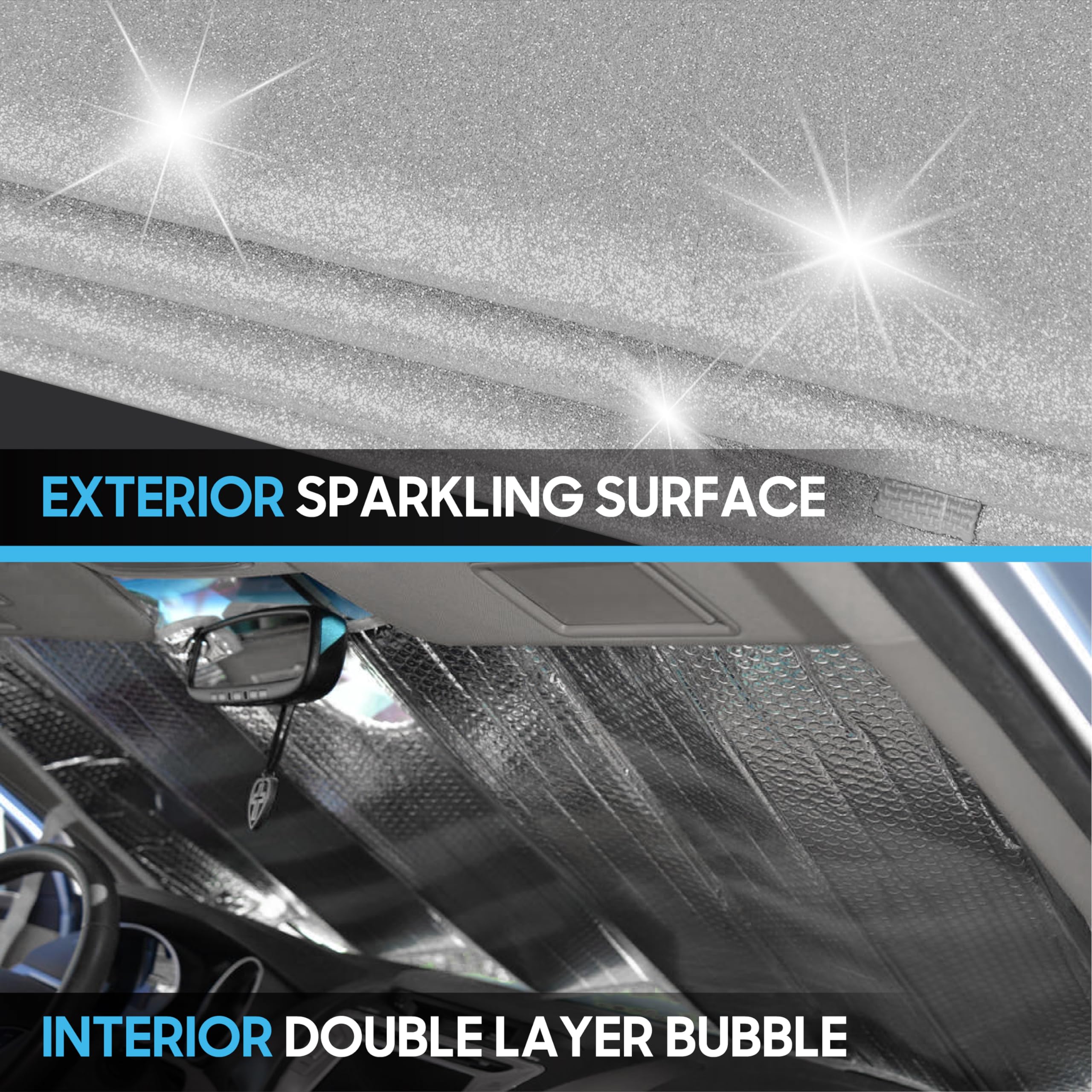 Bdk As-2511 Front Windshield Shade-Accordion Folding Auto Sunshade For Car Truck Suv-Blocks Uv Rays Sun Visor Protector-Keeps Yo
