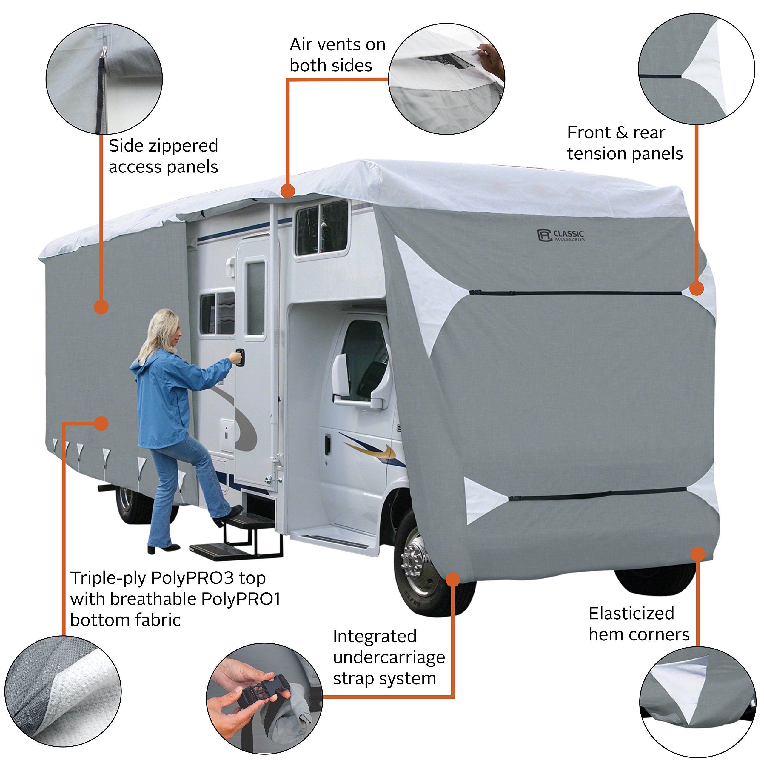 Classic Accessories Over Drive Polypro 3 Deluxe Class C Rv Cover, Fits 26' - 29' Rvs, Model 4